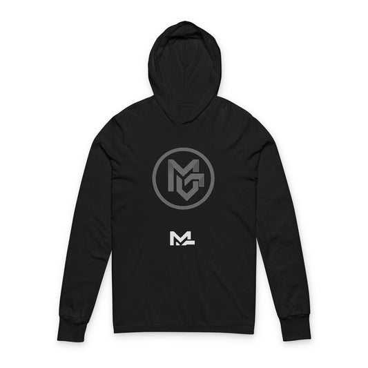 Long Sleeve Hoodie Tee with Monogram Logo — Minimalist MC Emblem