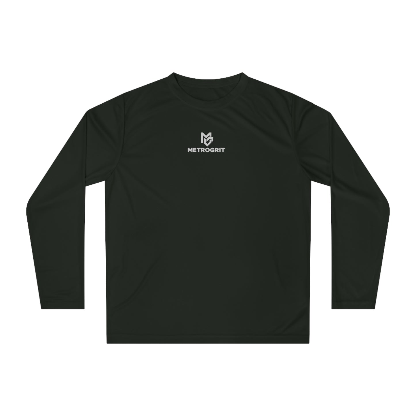Metro DRFT Performance Long Sleeve Shirt — Lightweight Athletic Tee with Small Chest Logo - MetroGrit