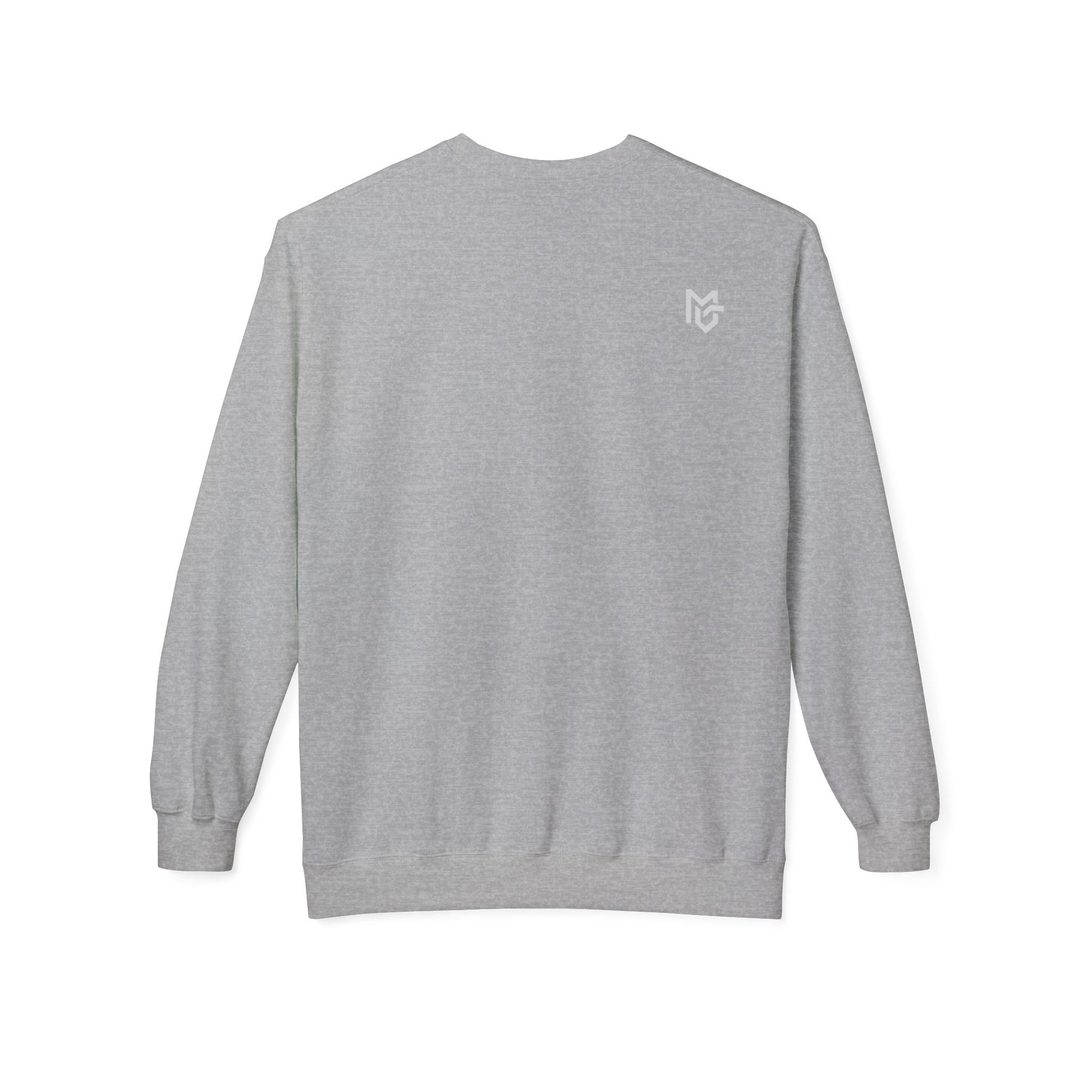 Minimal Logo Crewneck Sweatshirt — White Softstyle Fleece - MetroGrit