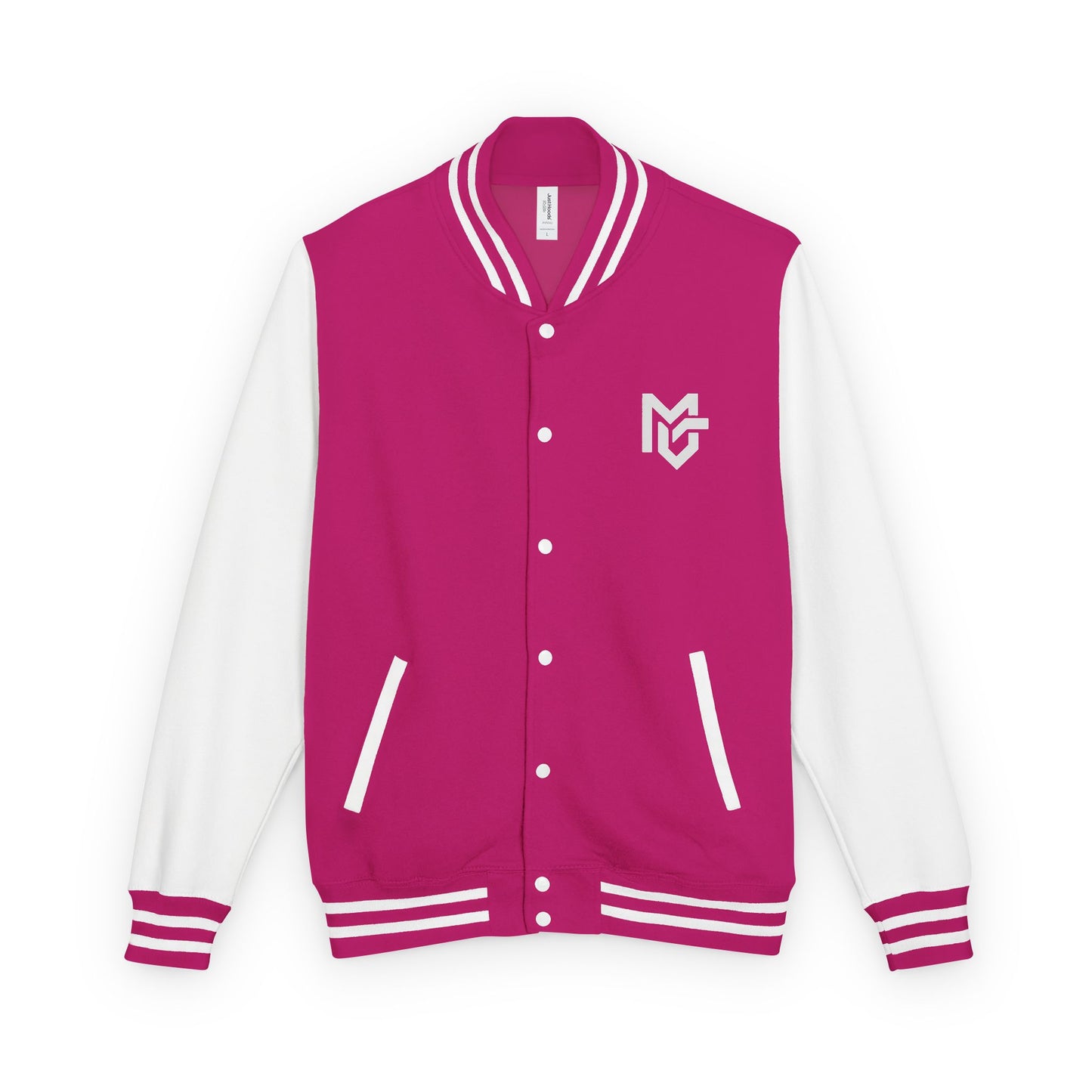 Varsity Letterman Jacket — Red & White Classic College Logo Jacket - MetroGrit