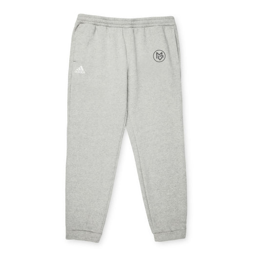 Adidas Grey Fleece Joggers – Comfortable Casual Sweatpants with Logo
