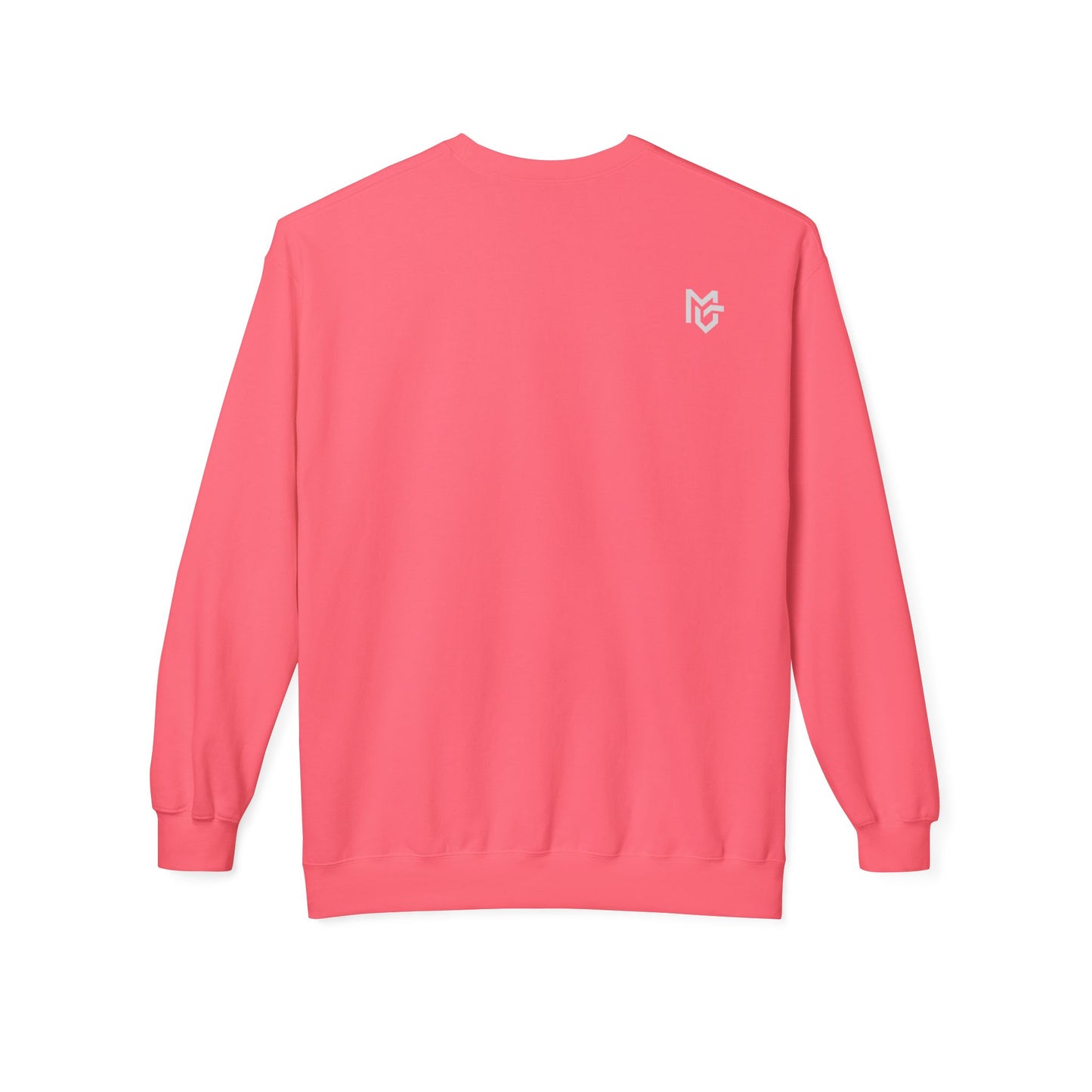 Minimal Logo Crewneck Sweatshirt — White Softstyle Fleece