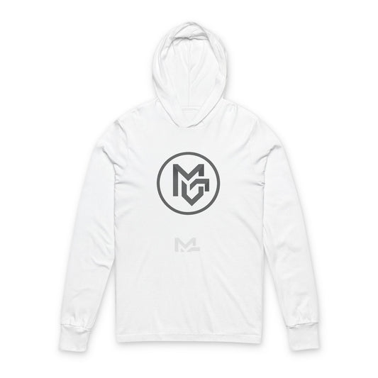 Long Sleeve Hoodie Tee with Monogram Logo — Minimalist MC Emblem