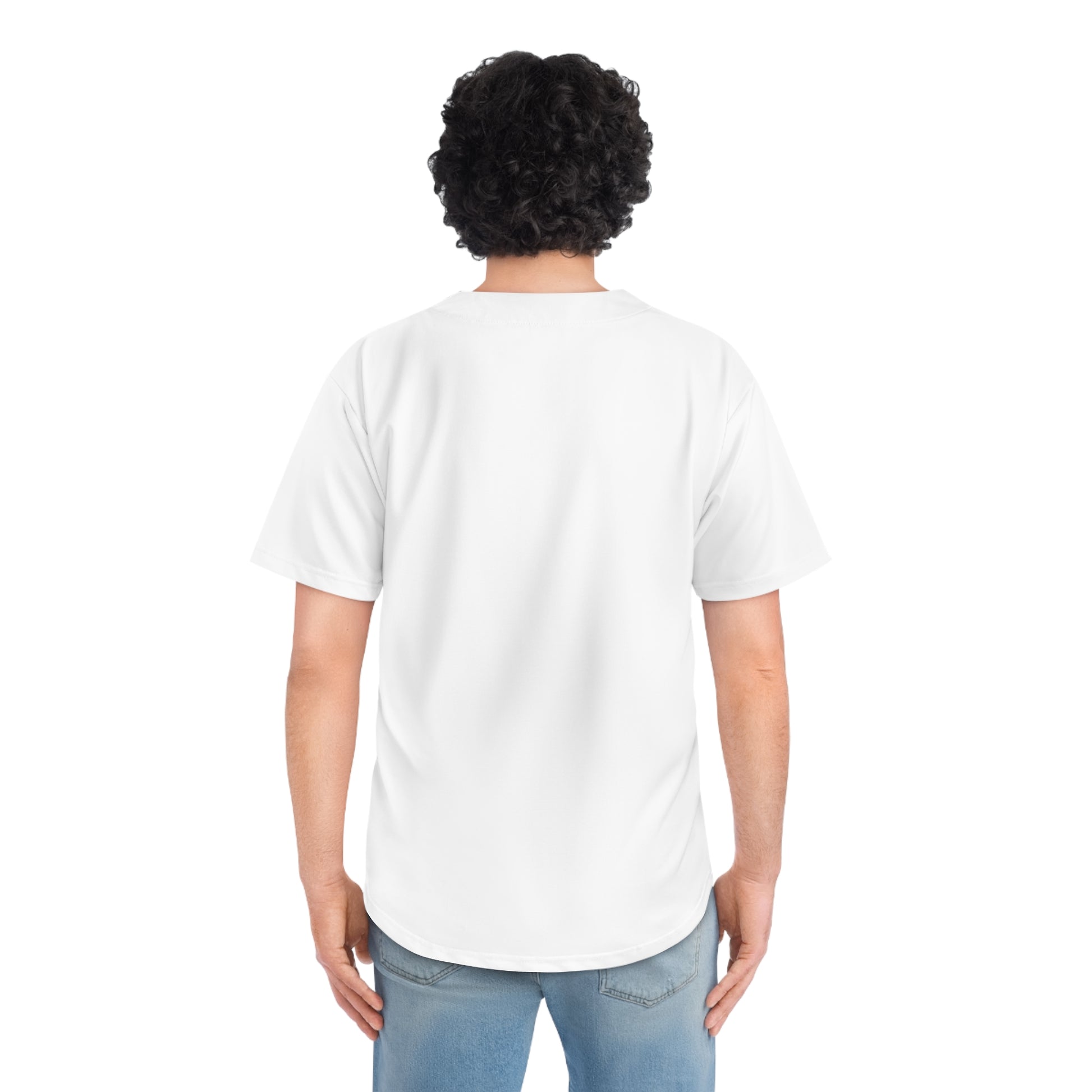 Minimal Monogram Baseball Jersey - Men's Button - Up Team Shirt - MetroGrit