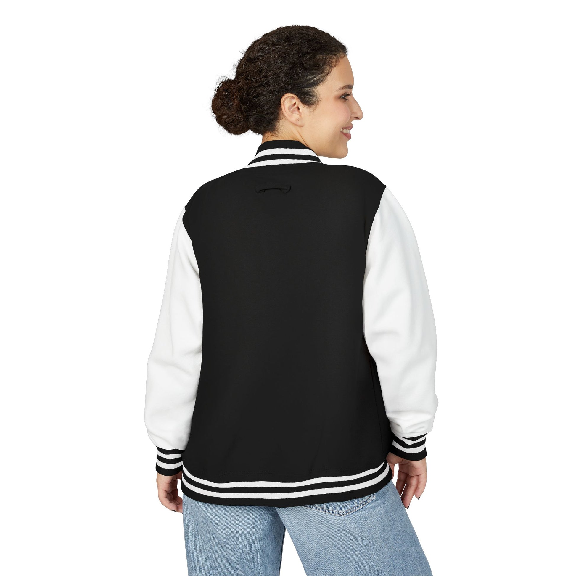 Varsity Letterman Jacket — Red & White Classic College Logo Jacket - MetroGrit