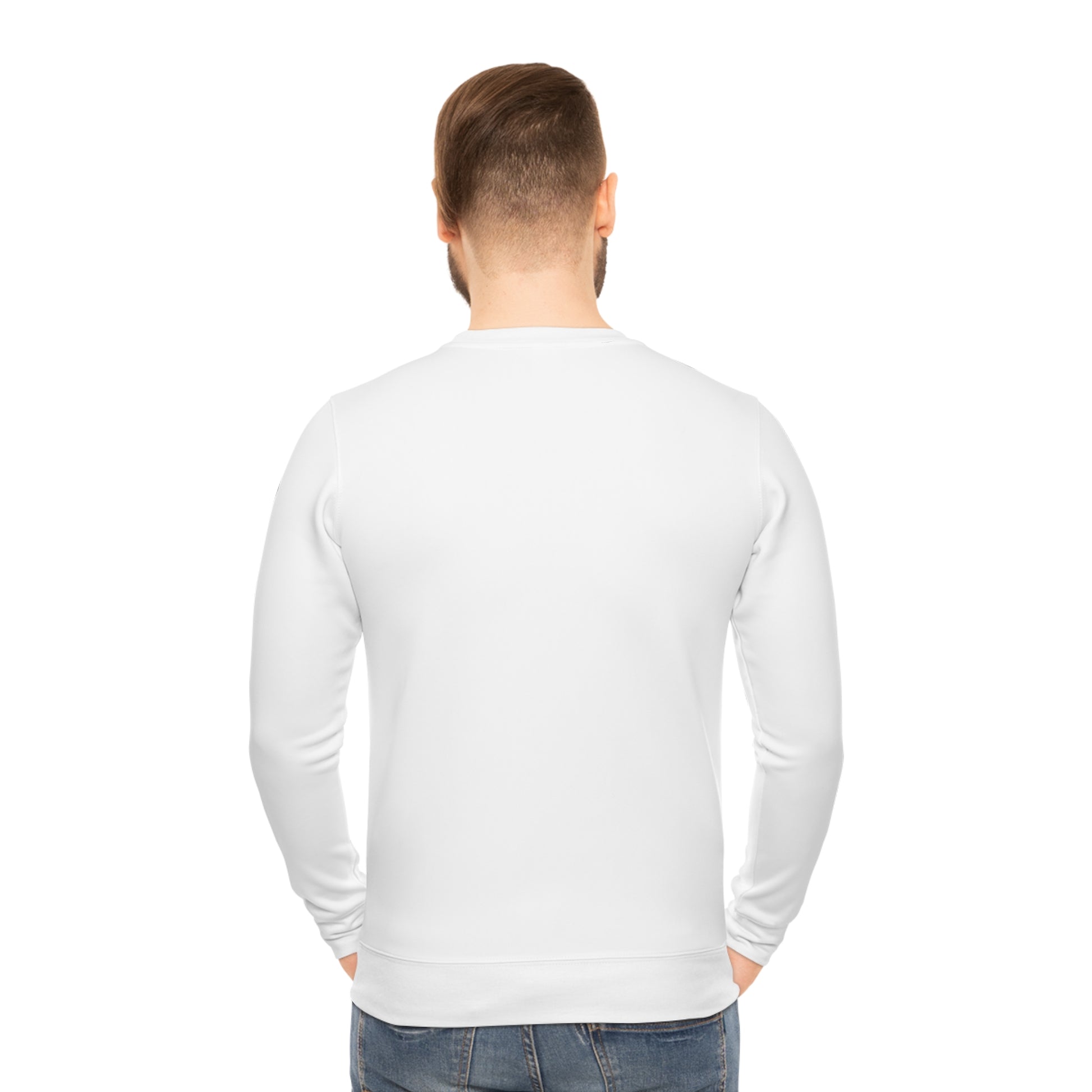 MetroGrit Minimal Logo Sweatshirt — Lightweight White Crewneck - MetroGrit