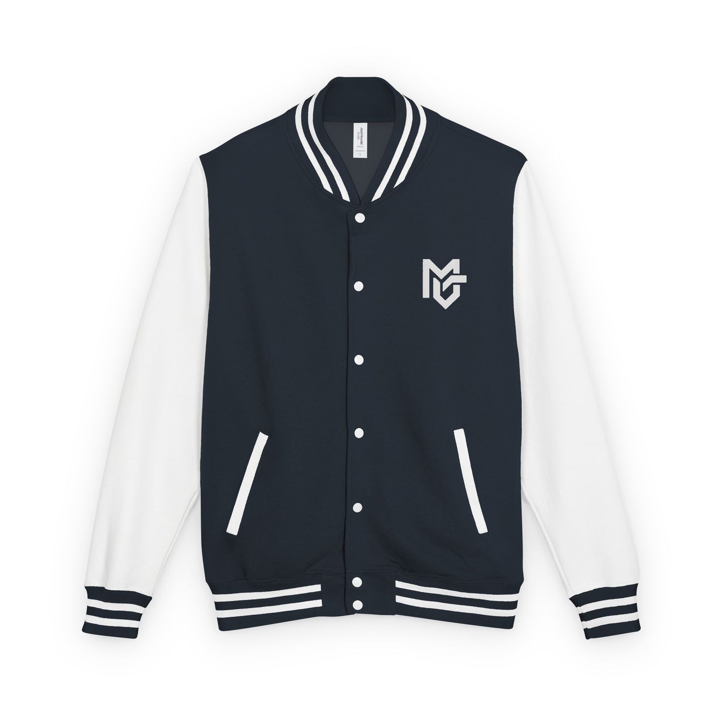 Varsity Letterman Jacket — Red & White Classic College Logo Jacket - MetroGrit