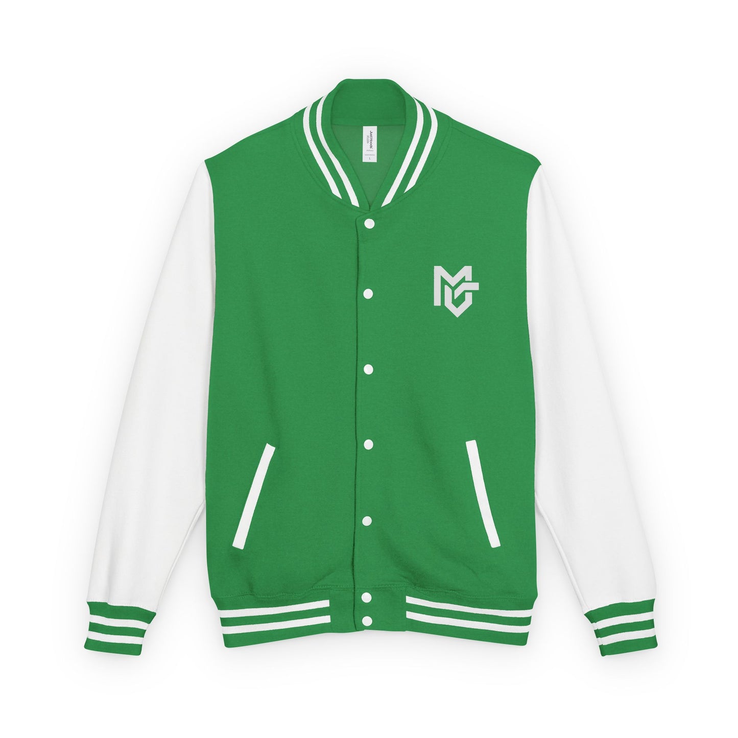 Varsity Letterman Jacket — Red & White Classic College Logo Jacket - MetroGrit