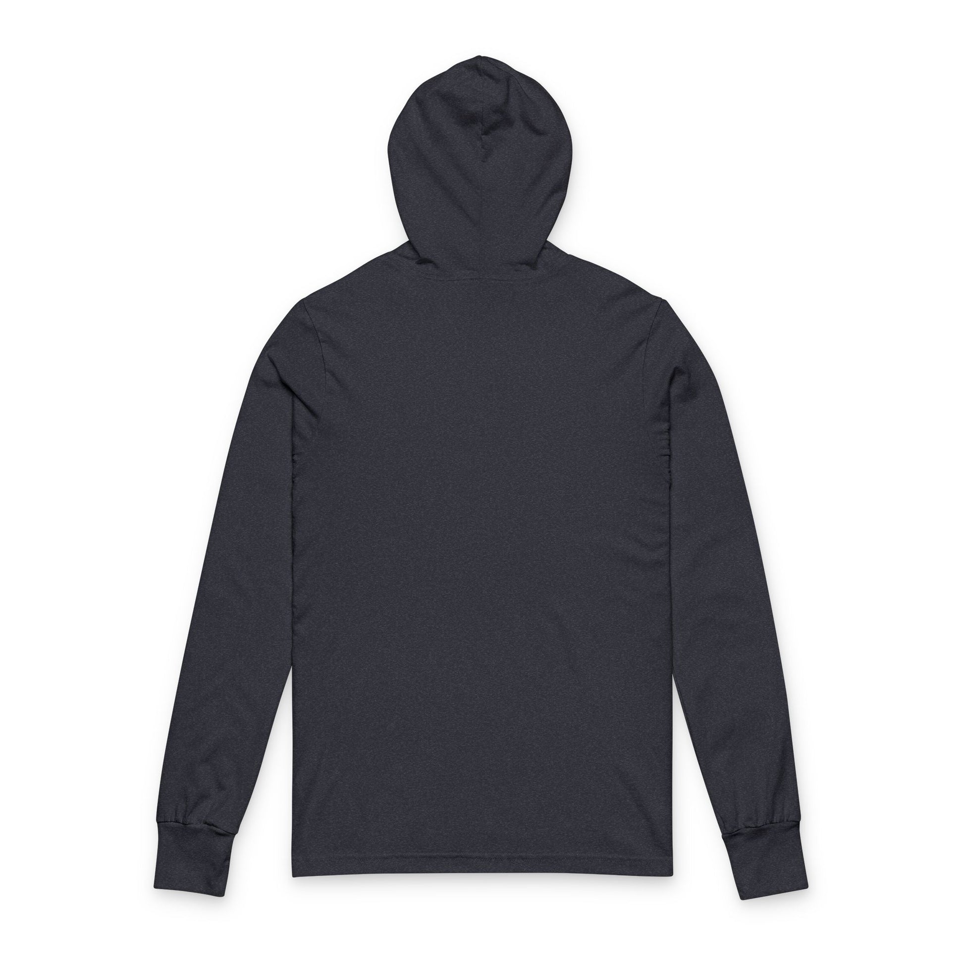 Long Sleeve Hoodie Tee with Monogram Logo — Minimalist MC Emblem - MetroGrit