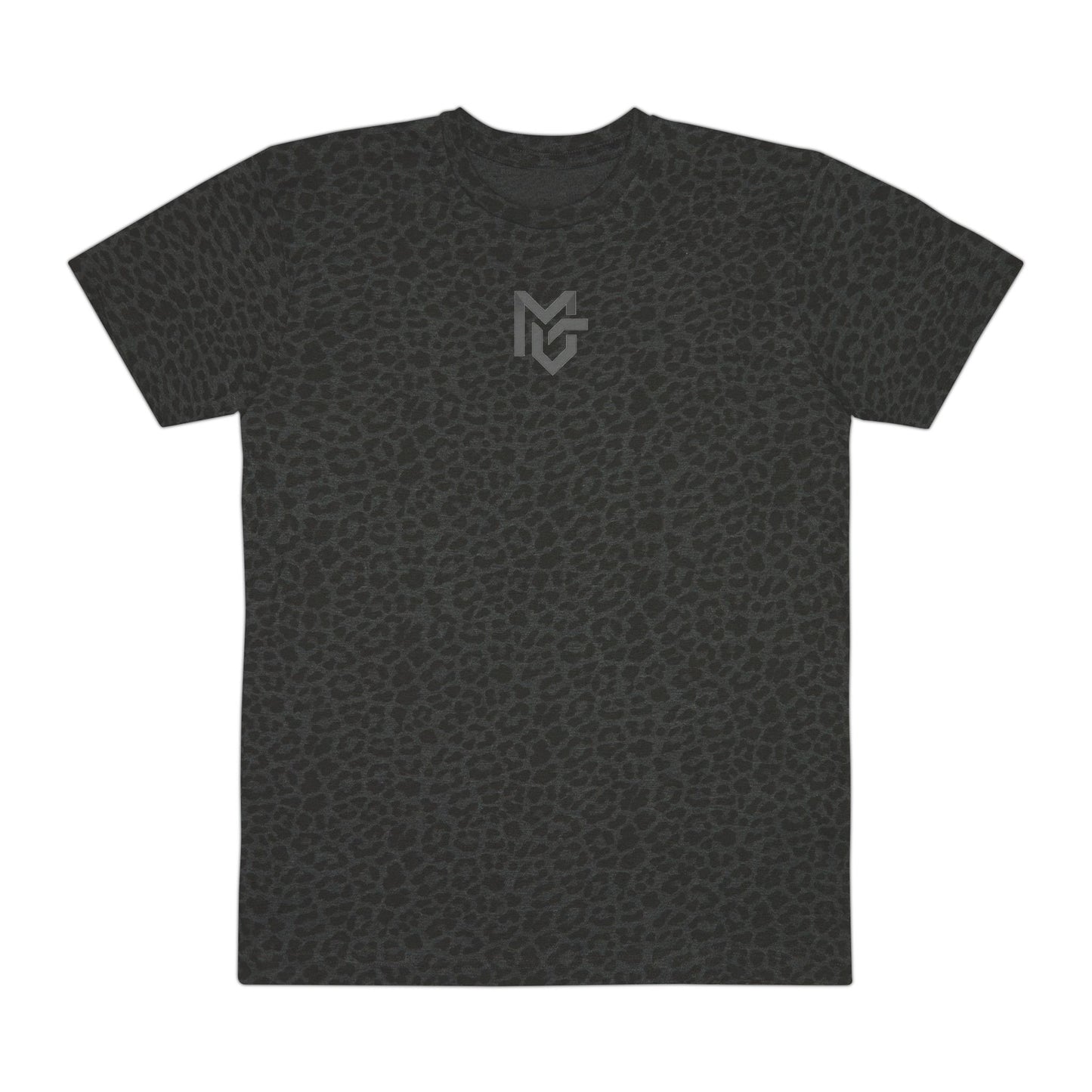 Men's Leopard Print Logo Tee — Subtle Monogram Graphic T-Shirt - MetroGrit
