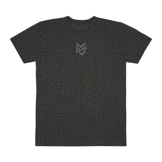 Men's Leopard Print Logo Tee — Subtle Monogram Graphic T-Shirt - MetroGrit