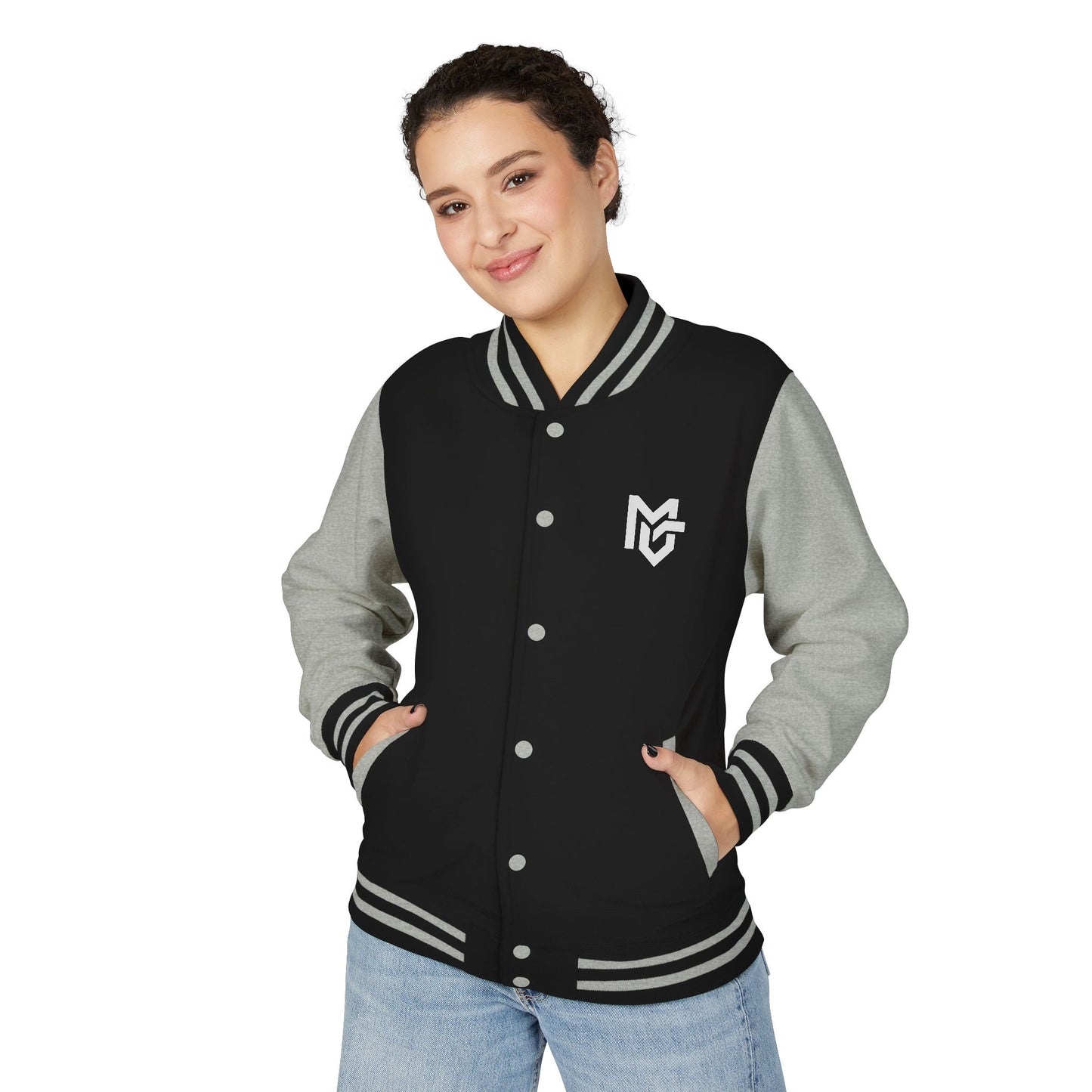 Varsity Letterman Jacket — Red & White Classic College Logo Jacket - MetroGrit