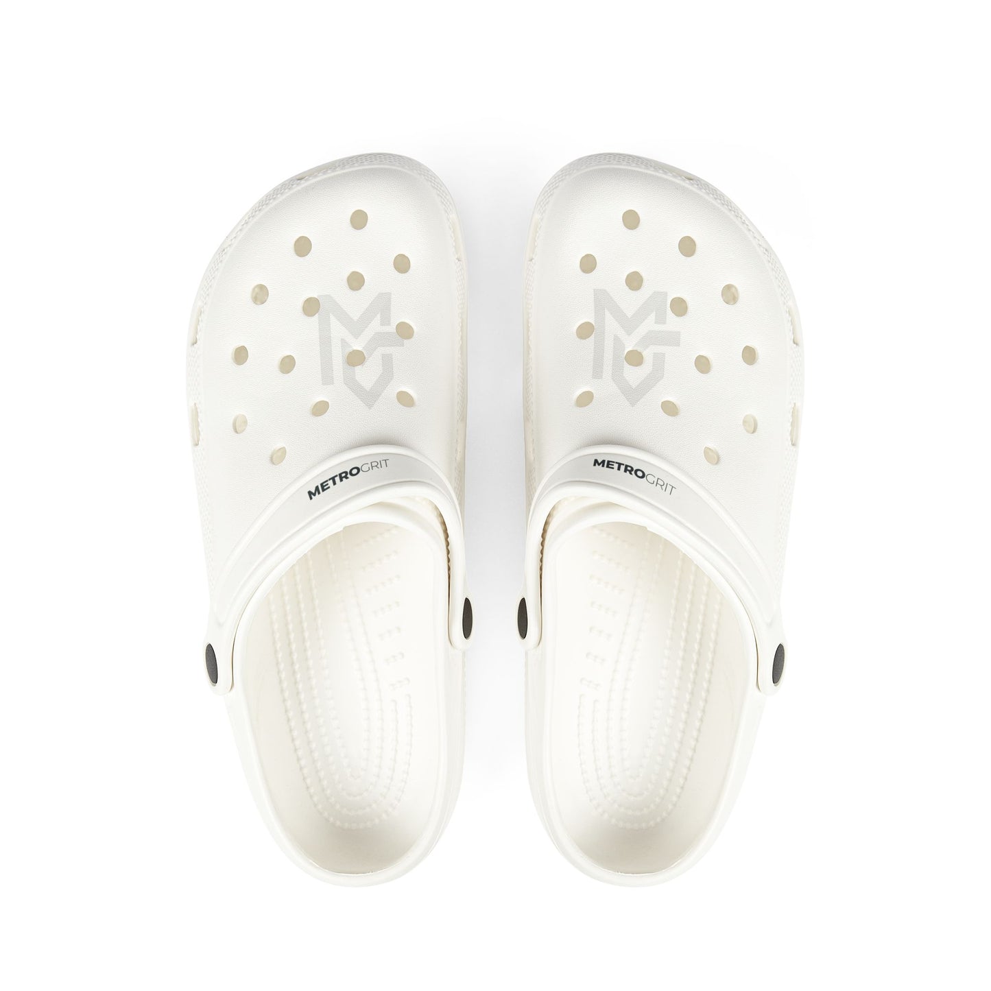 White EVA Foam Clogs — Lightweight Slip - On Garden & Beach Shoes - MetroGrit