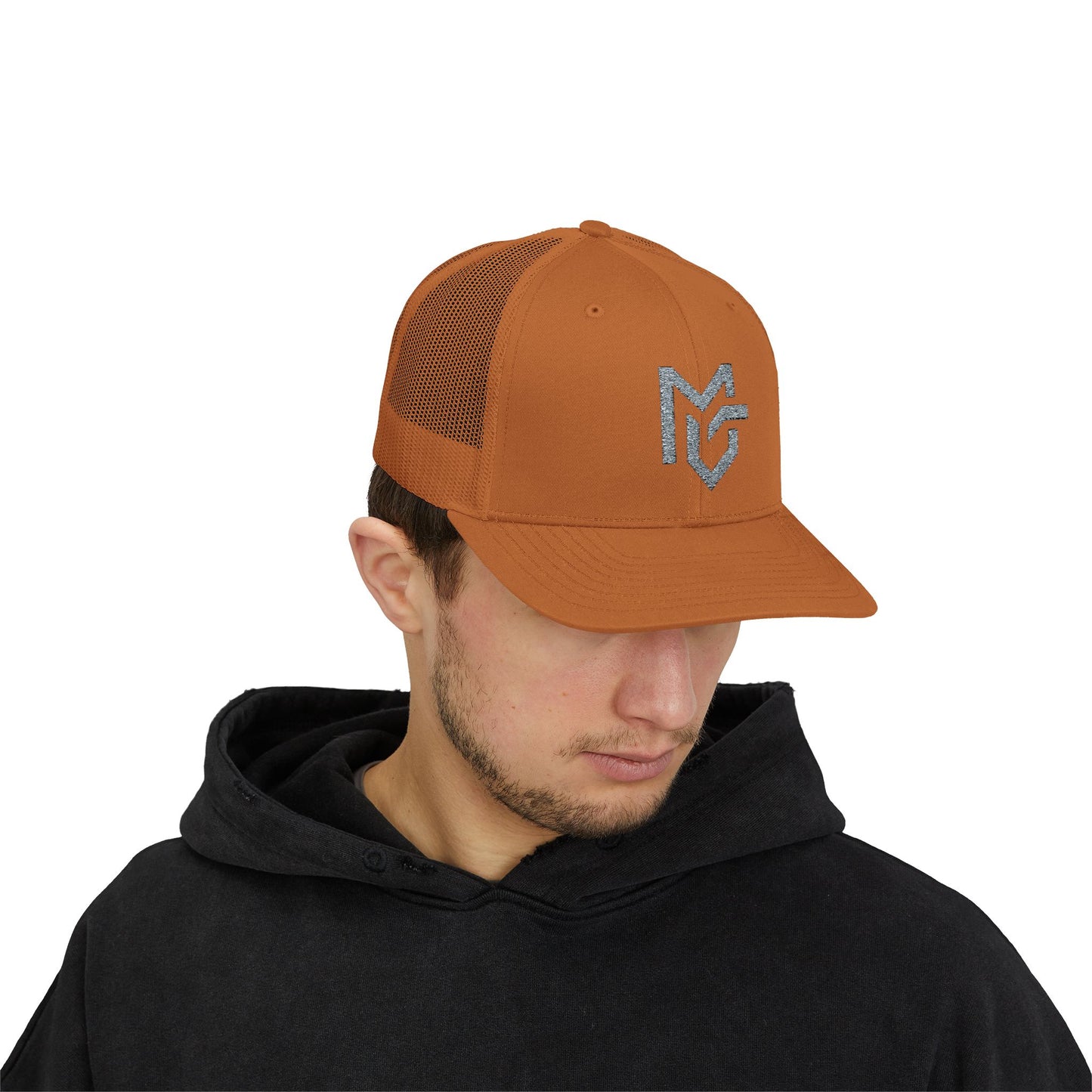 MG Logo Snapback Trucker Cap — Mesh Back Baseball Hat
