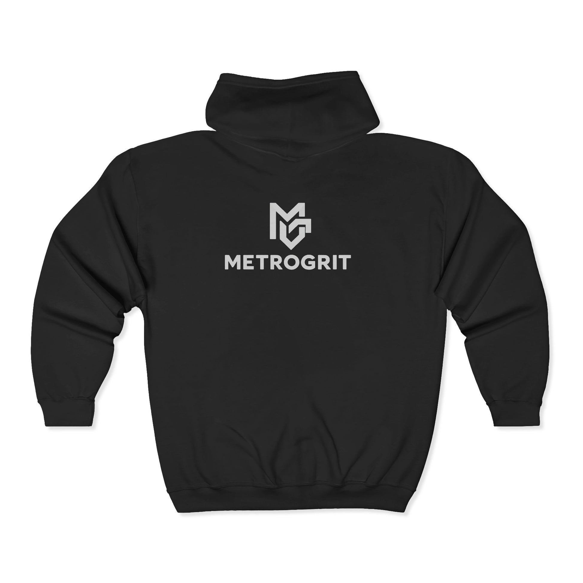 MetroGrit Full - Zip Hoodie — Logo Zip - Up Sweatshirt - MetroGrit