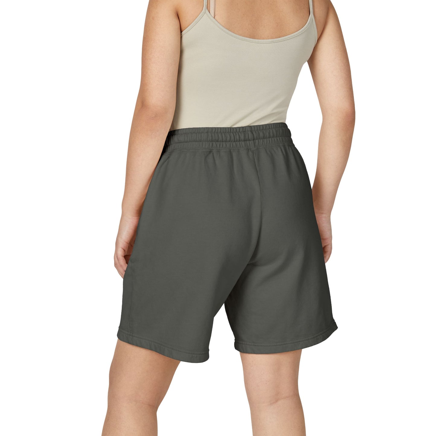 Lightweight Garment - Dyed Fleece Sweat Shorts — Casual Drawstring Lounge Shorts - MetroGrit