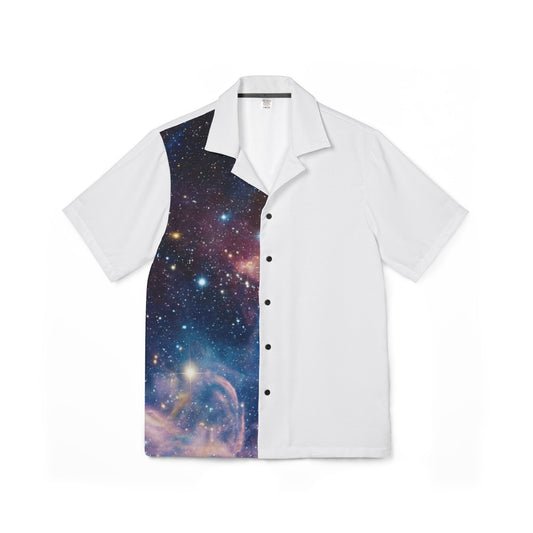 Galaxy Print Hawaiian Shirt — Men’s Cosmic Camp Shirt