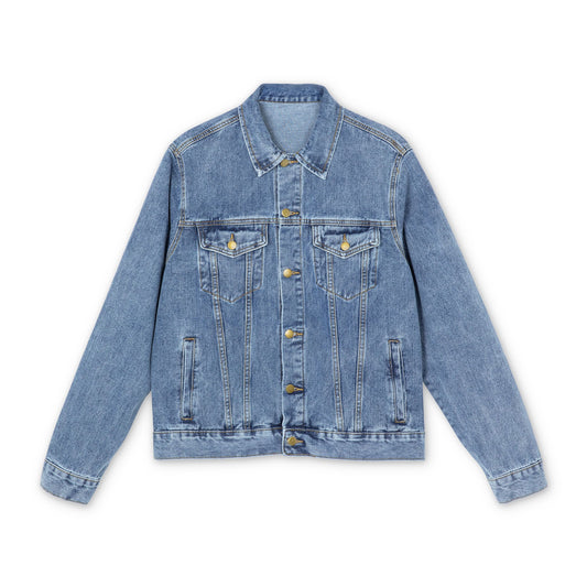 Denim Jacket — Classic Men's Light Wash Jean Jacket, Casual Layering for Everyday & Travel