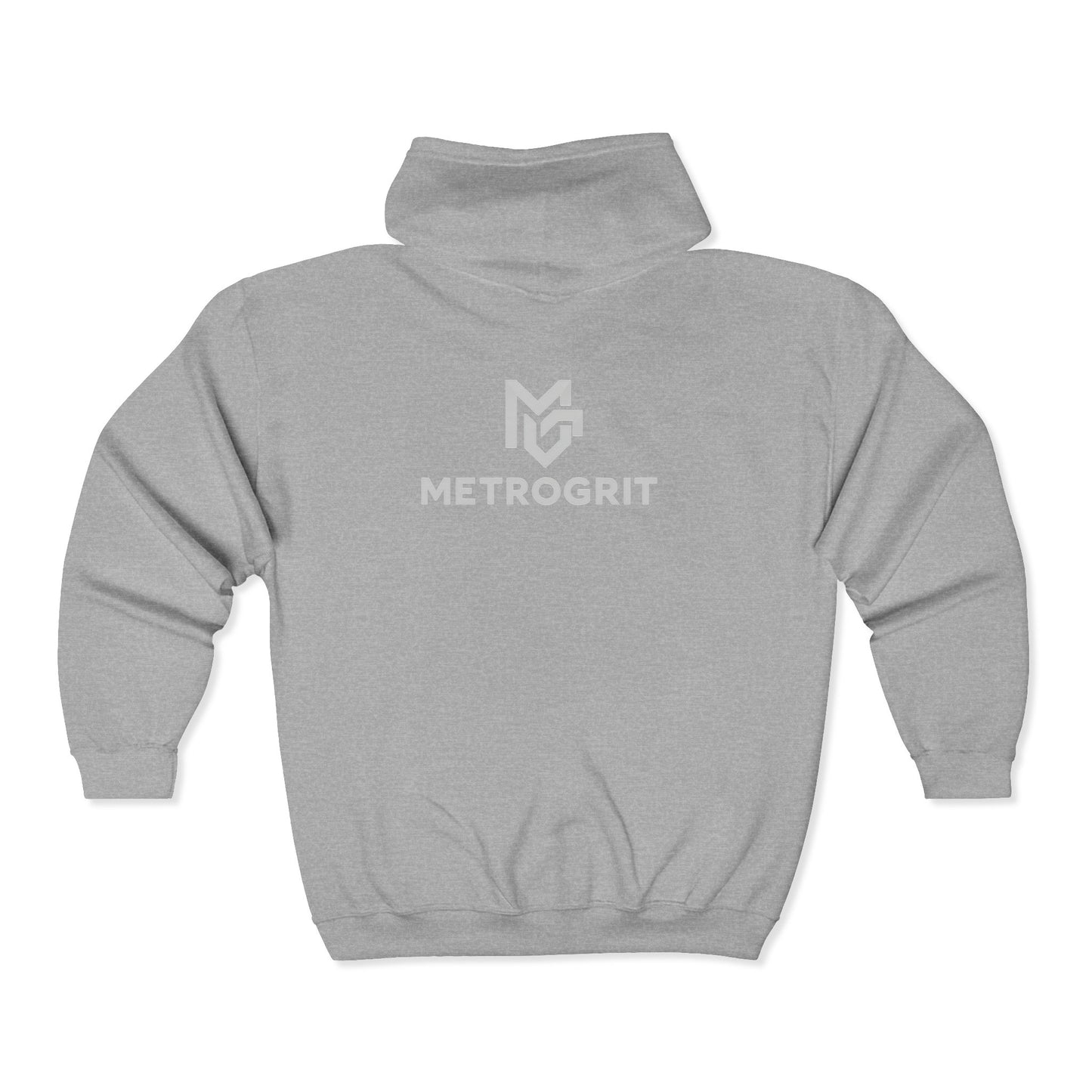 MetroGrit Full - Zip Hoodie — Logo Zip - Up Sweatshirt - MetroGrit