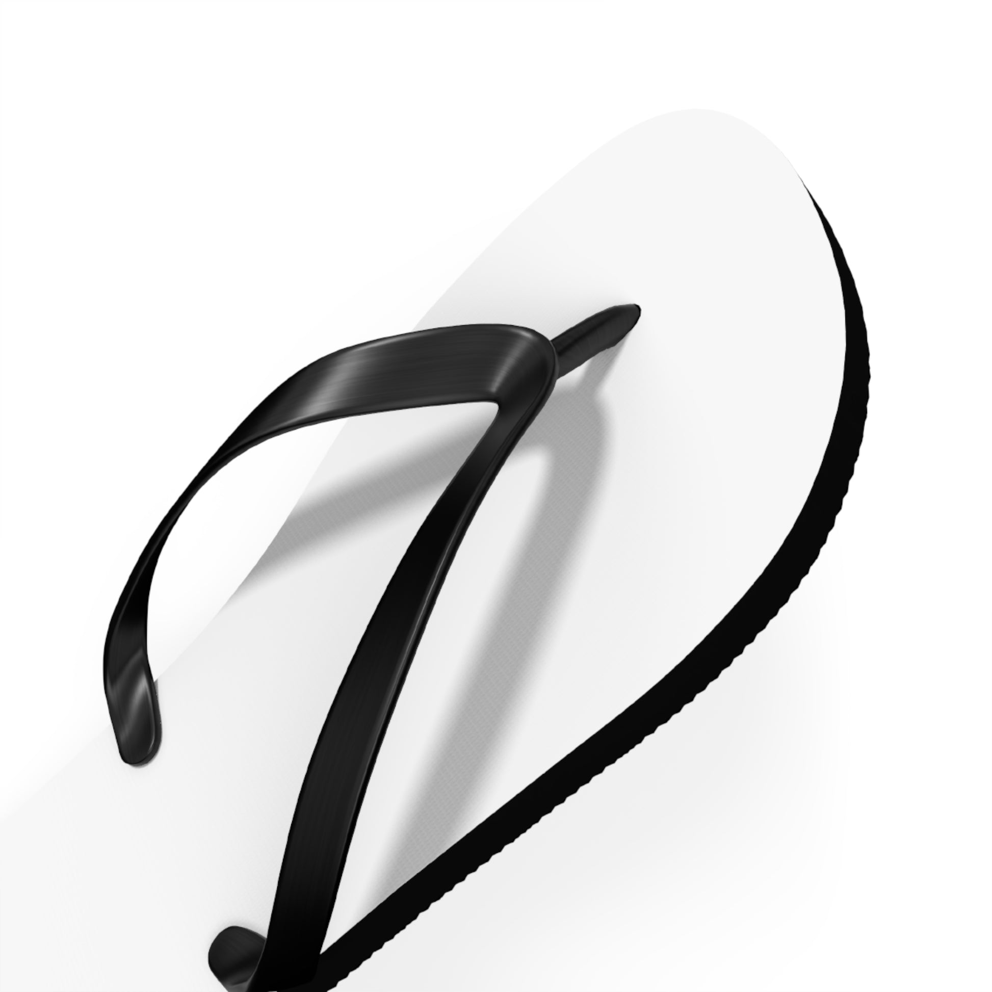 Monochrome Geometric Logo Flip Flops — Minimalist Beach Sandals - MetroGrit