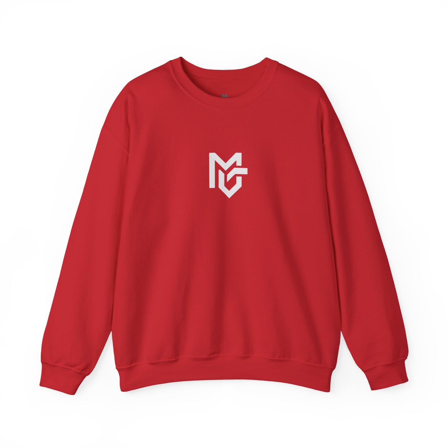 Minimal Logo Crewneck Sweatshirt — Clean White Casual Pullover - MetroGrit