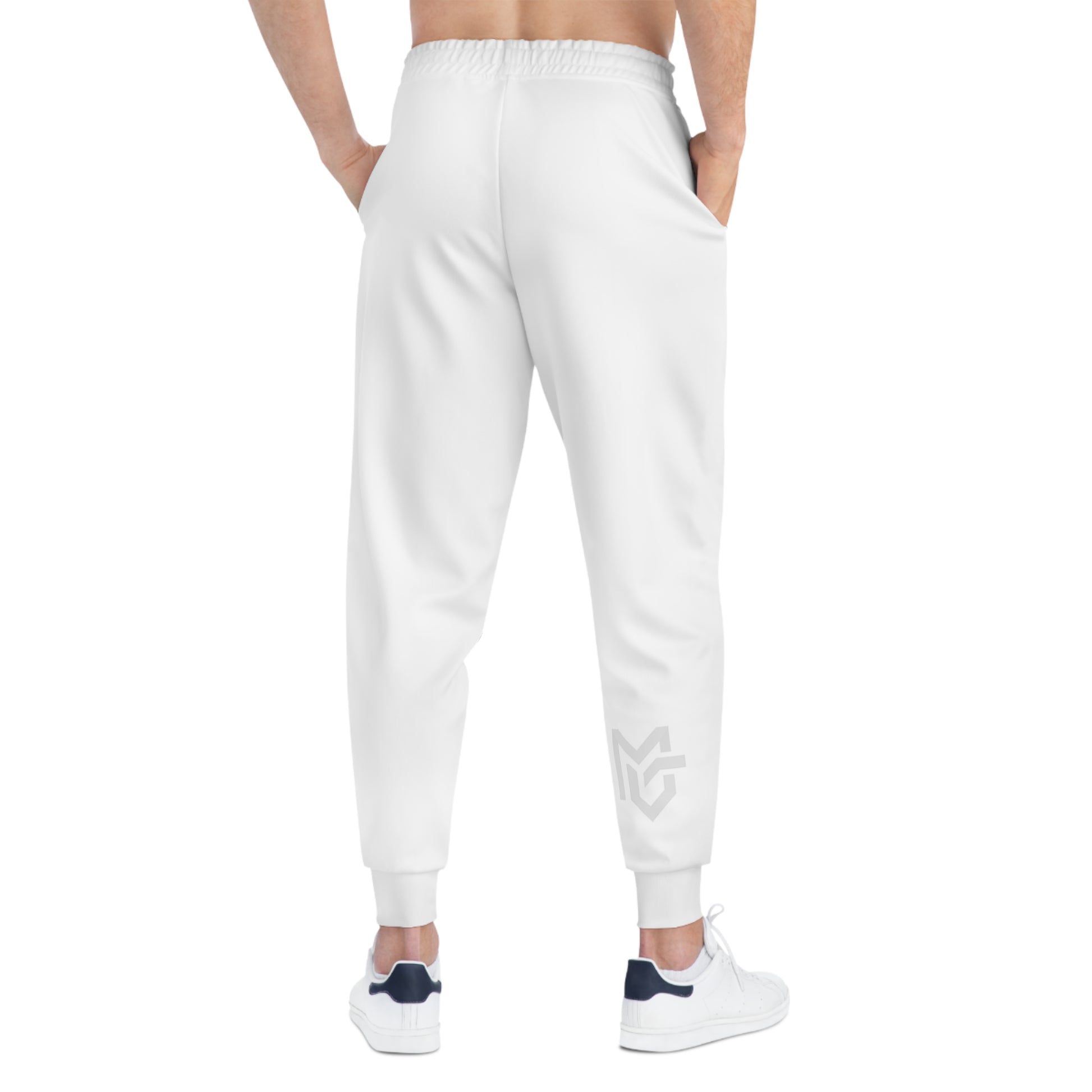 White Athletic Joggers — Slim Fit Casual & Workout Sweatpants - MetroGrit