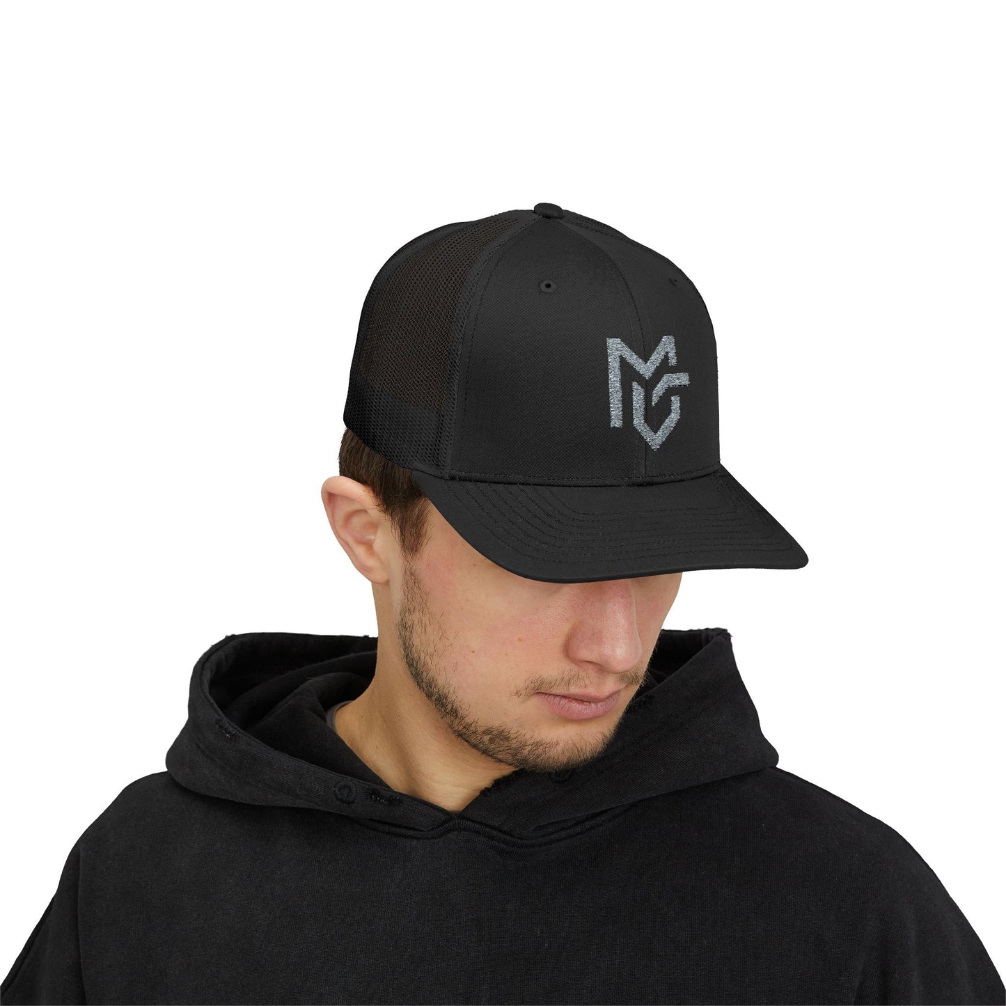 MG Logo Snapback Trucker Cap — Mesh Back Baseball Hat - MetroGrit