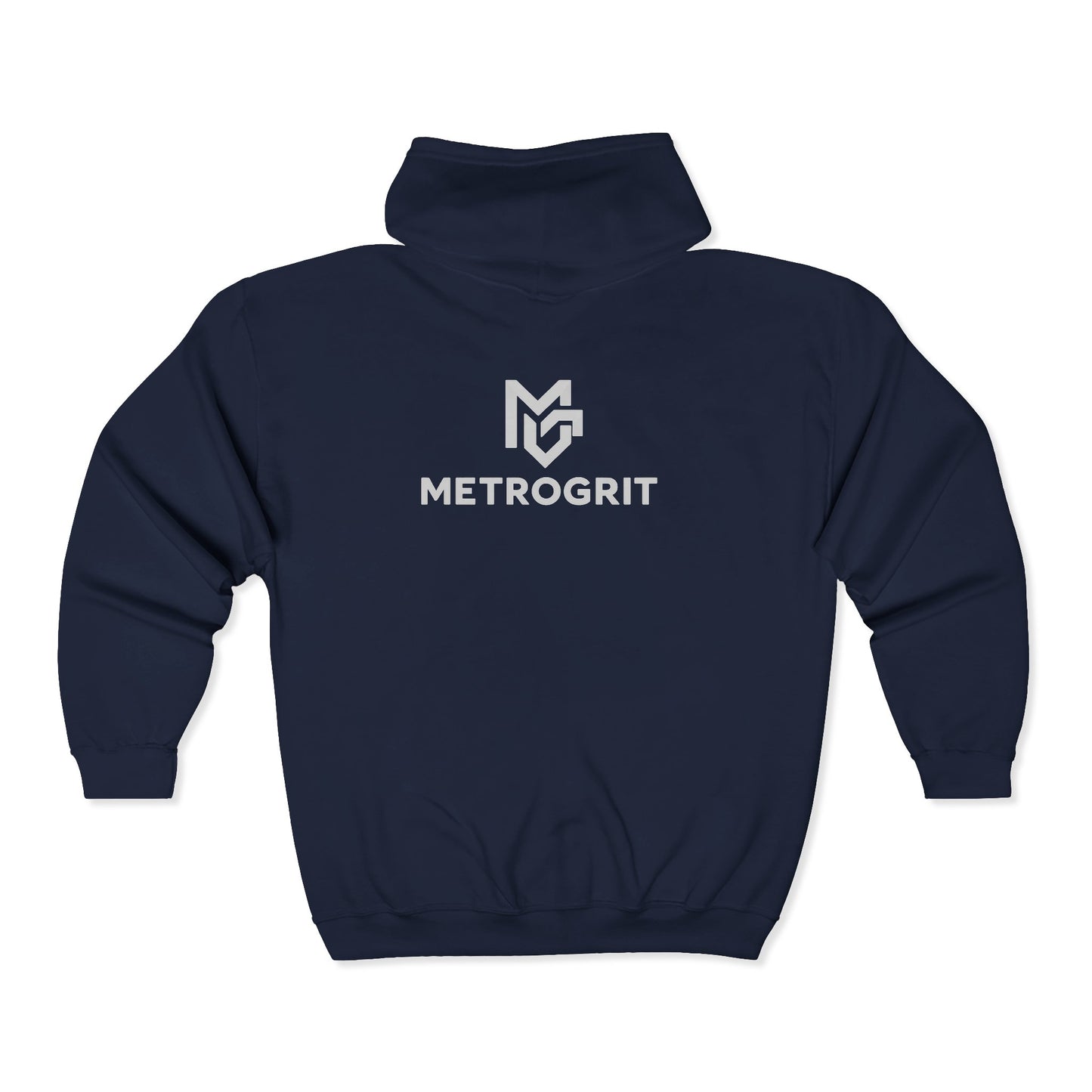 MetroGrit Full - Zip Hoodie — Logo Zip - Up Sweatshirt - MetroGrit