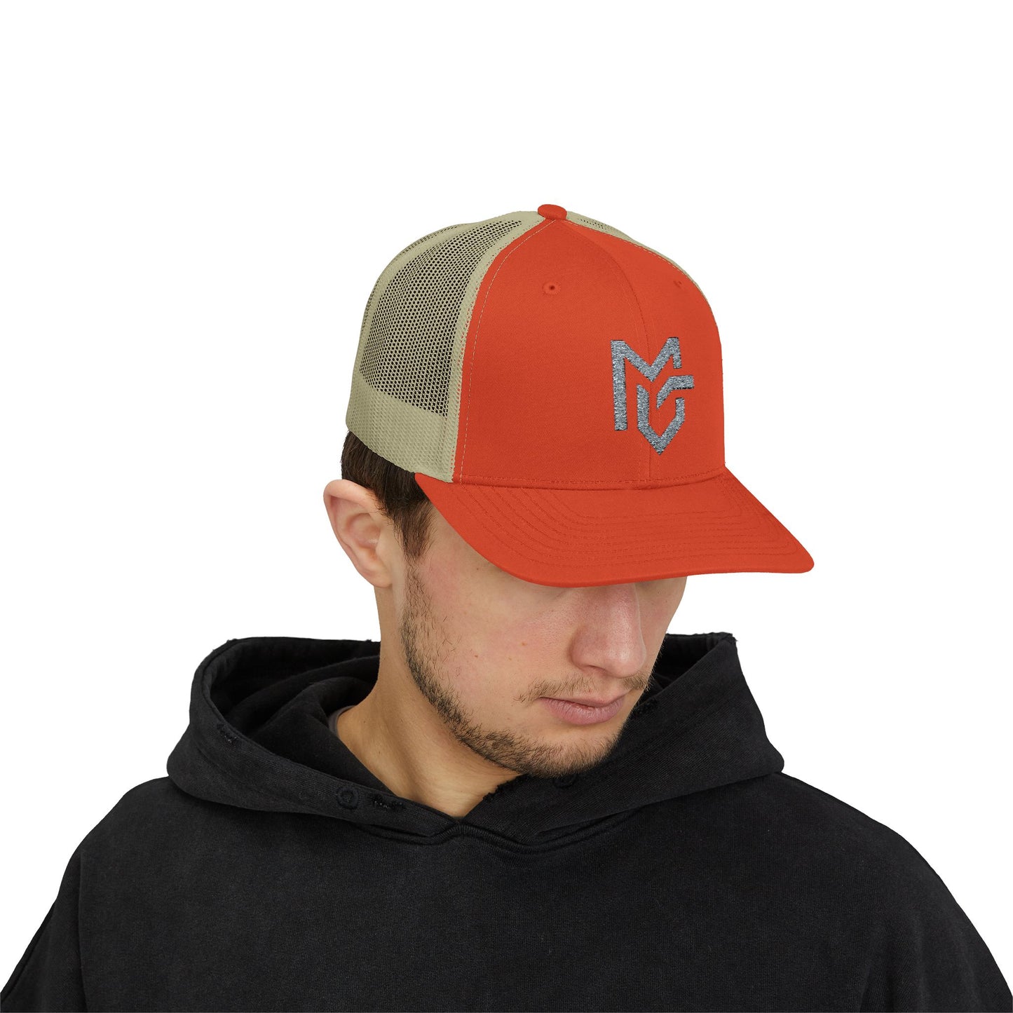 MG Logo Snapback Trucker Cap — Mesh Back Baseball Hat