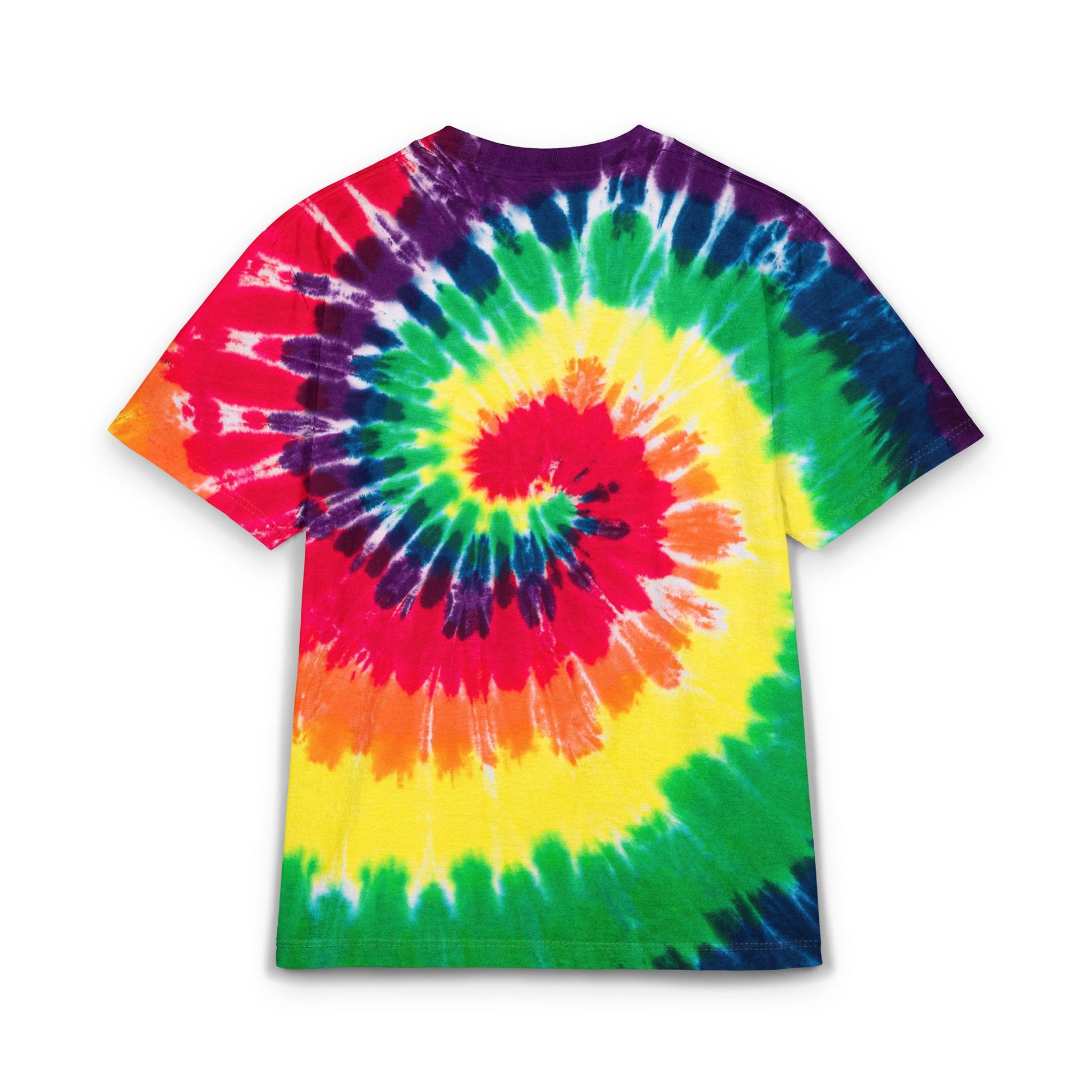Tie - Dye Spiral Tee — Oversized Embroidered Rainbow T-Shirt - MetroGrit