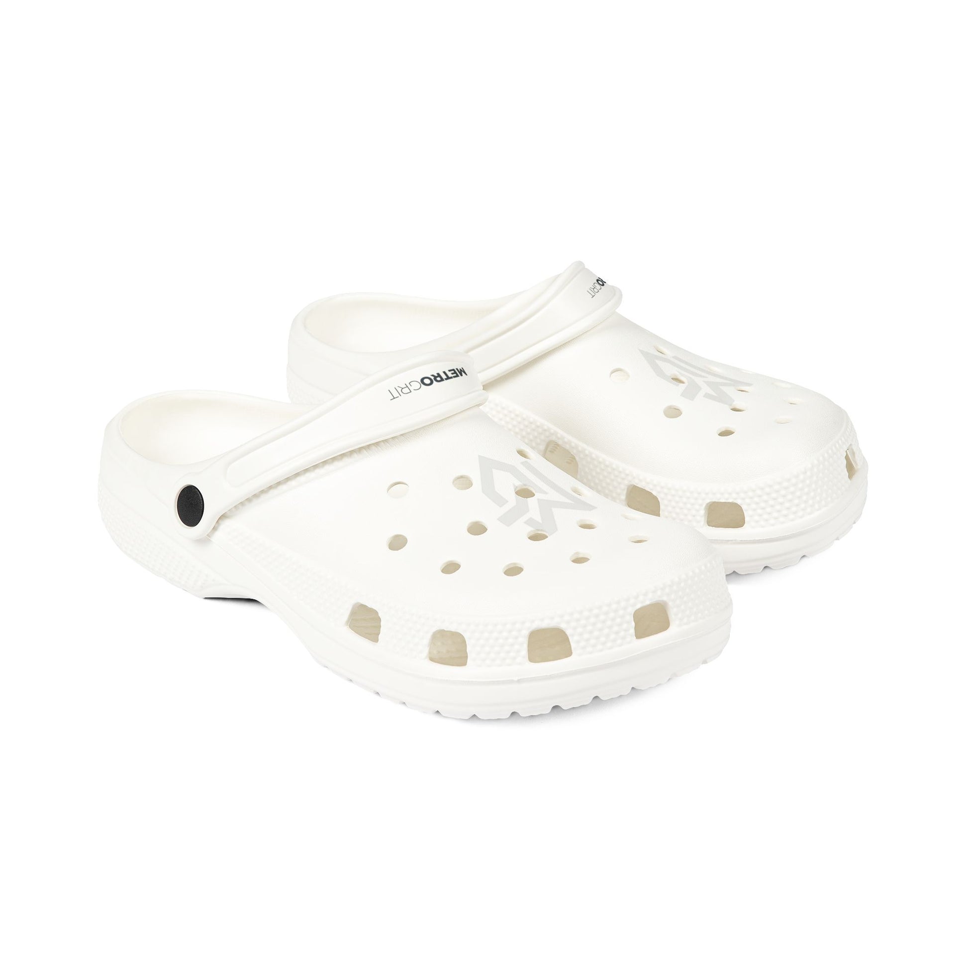 White EVA Foam Clogs — Lightweight Slip - On Garden & Beach Shoes - MetroGrit