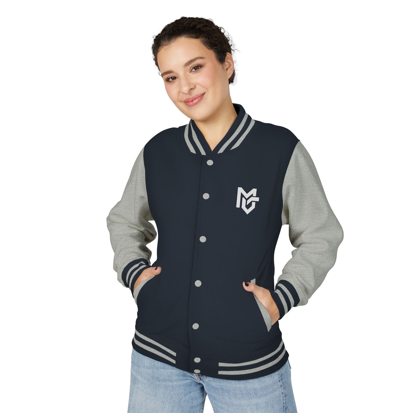 Varsity Letterman Jacket — Red & White Classic College Logo Jacket - MetroGrit