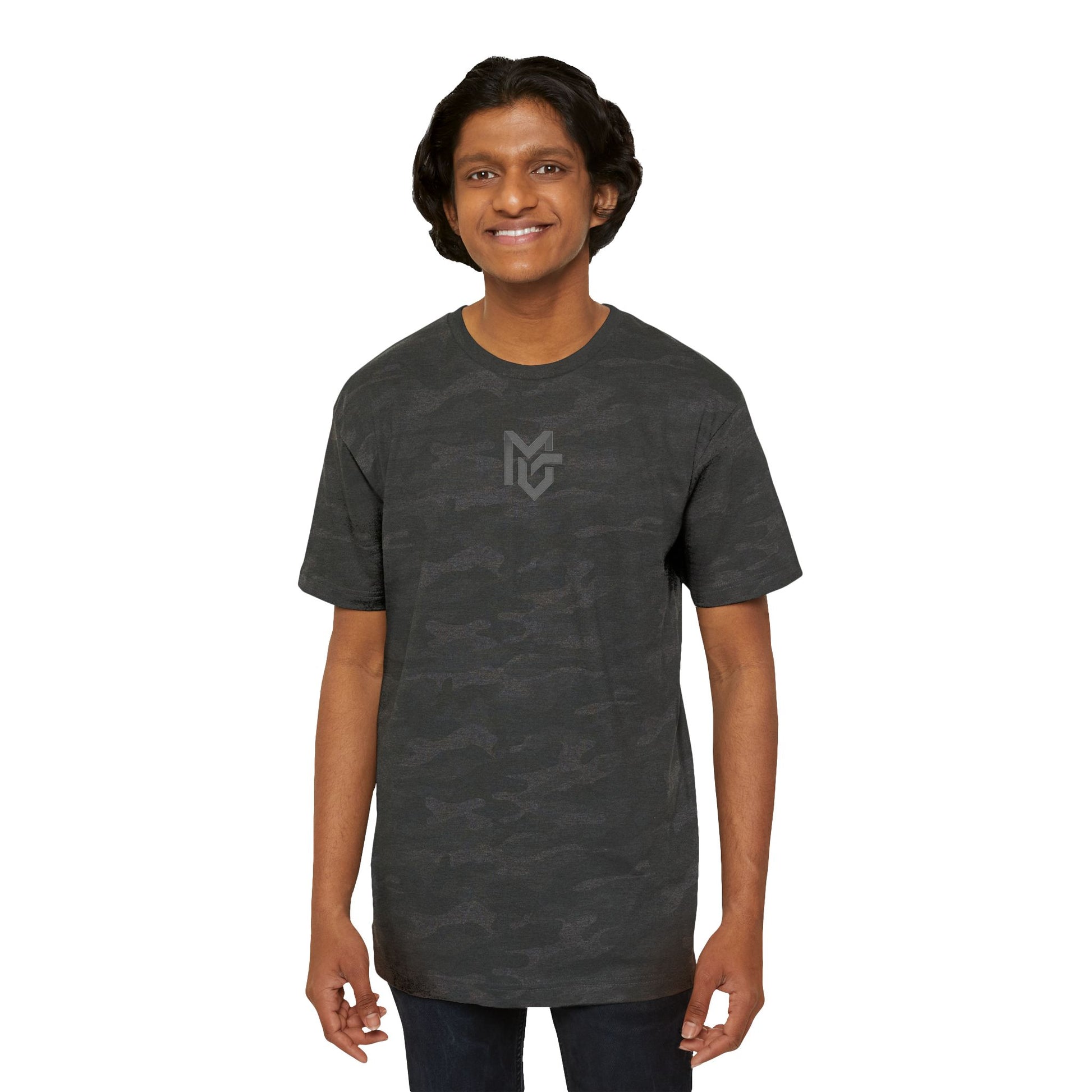 Men's Leopard Print Logo Tee — Subtle Monogram Graphic T-Shirt - MetroGrit