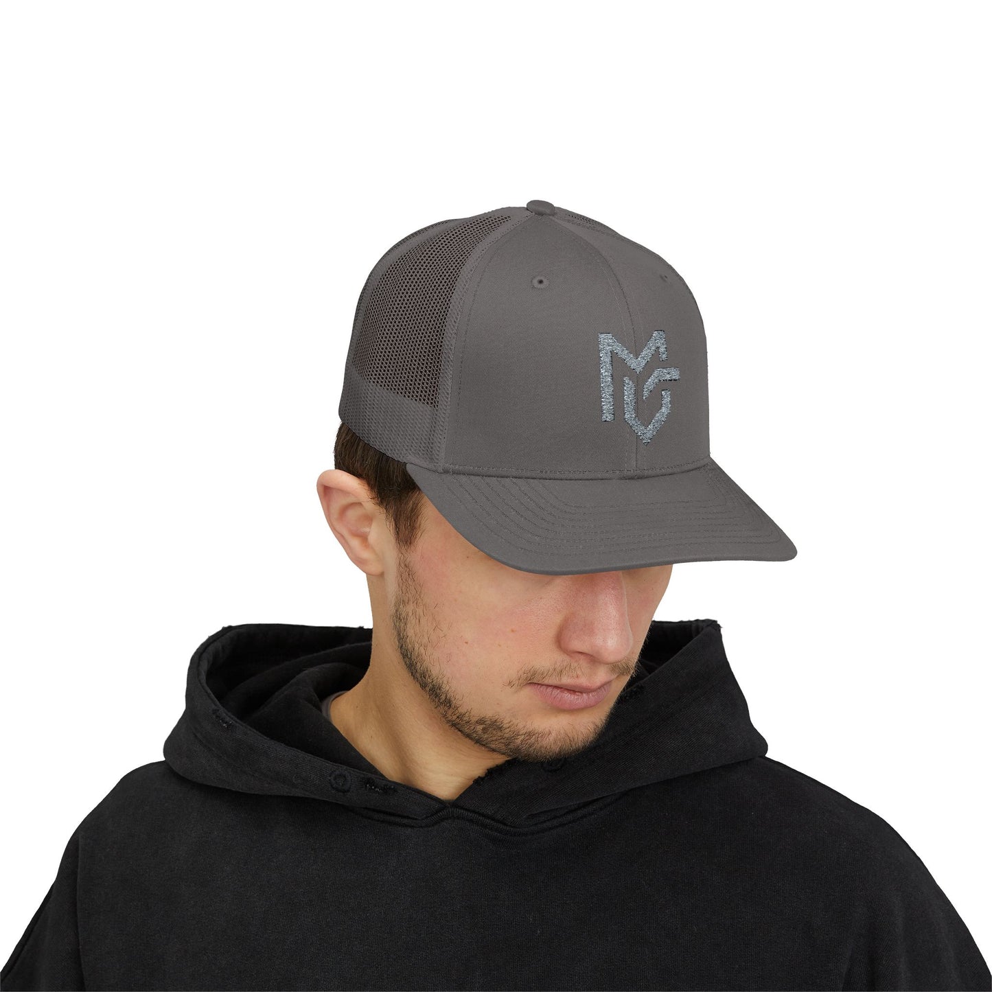 MG Logo Snapback Trucker Cap — Mesh Back Baseball Hat - MetroGrit