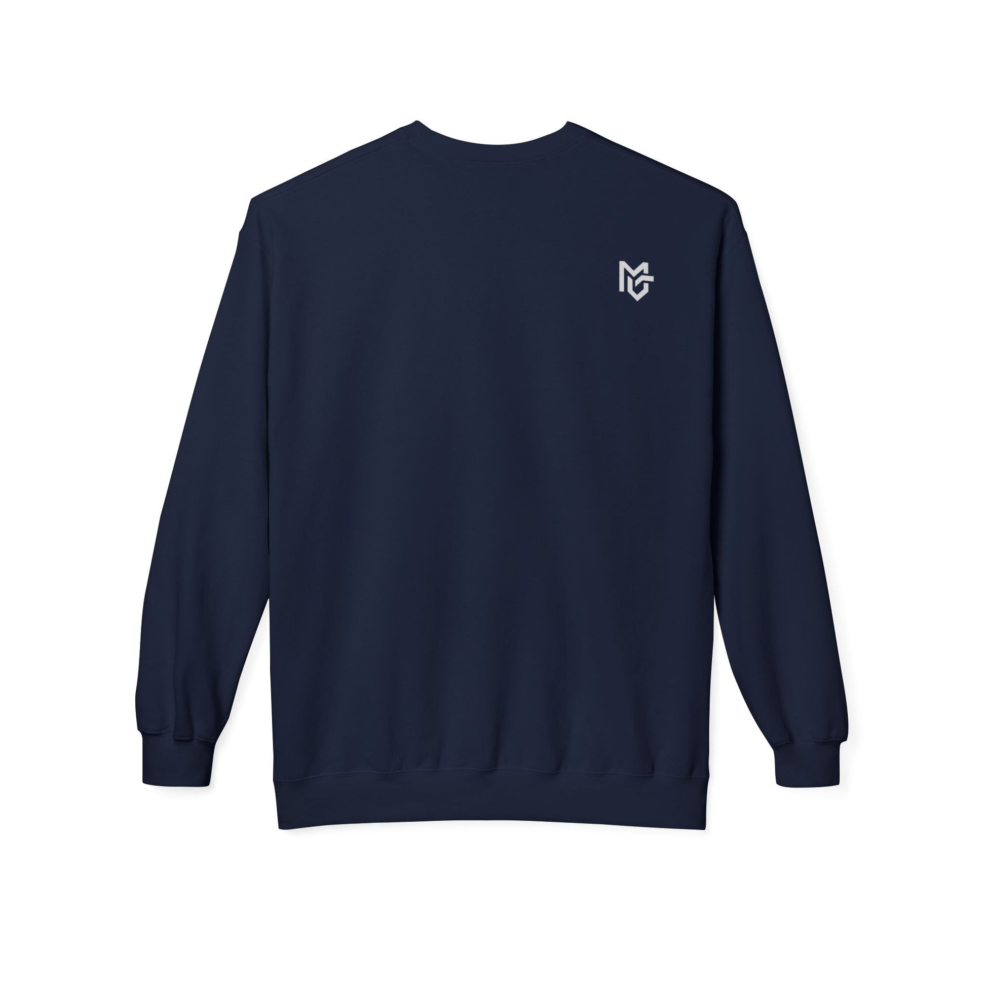 Minimal Logo Crewneck Sweatshirt — White Softstyle Fleece - MetroGrit
