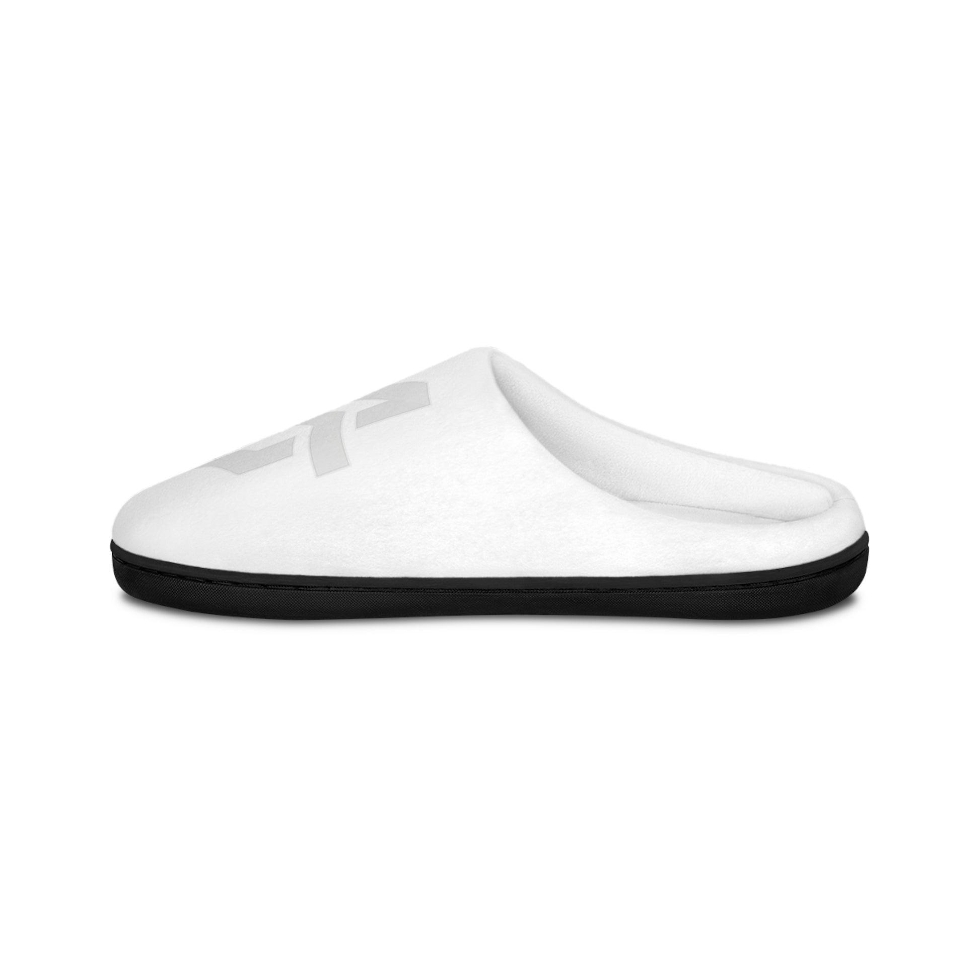 Men's Indoor Slippers — Minimal Geometric Logo Cozy House Shoes - MetroGrit