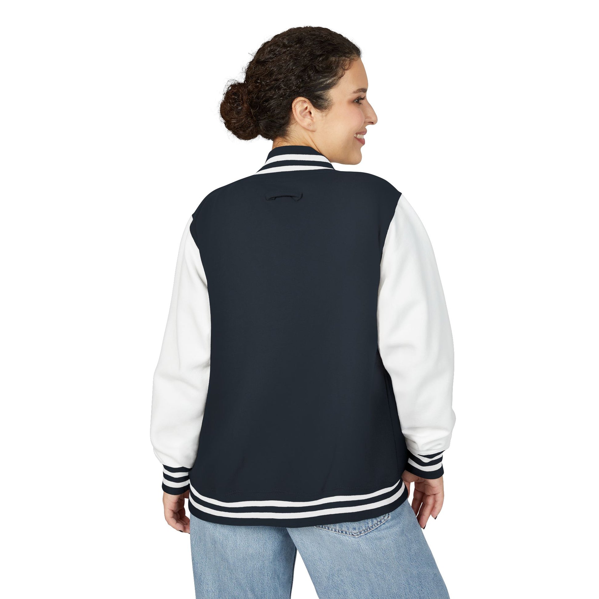 Varsity Letterman Jacket — Red & White Classic College Logo Jacket - MetroGrit