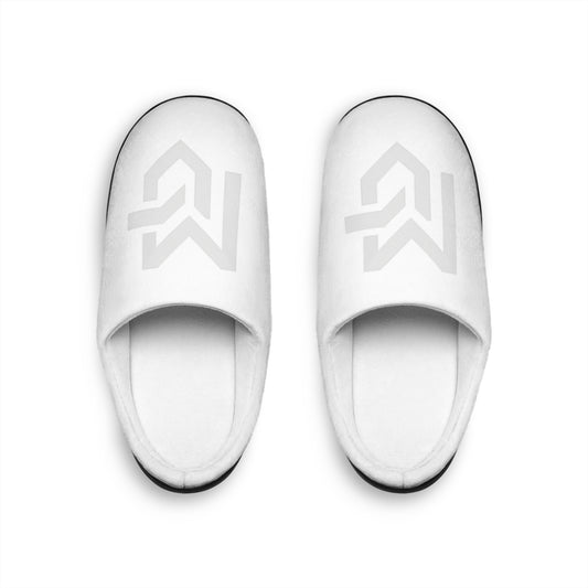 Men's Indoor Slippers — Minimal Geometric Logo Cozy House Shoes - MetroGrit