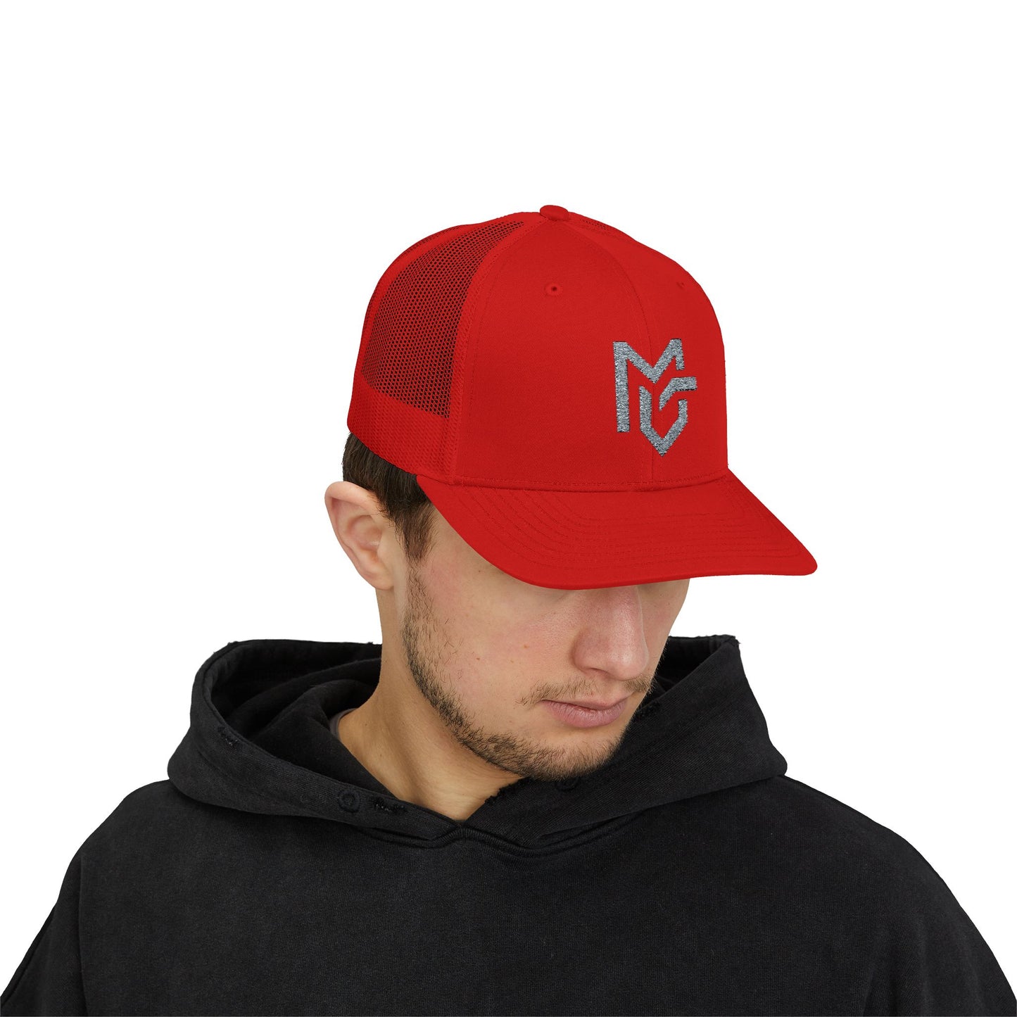MG Logo Snapback Trucker Cap — Mesh Back Baseball Hat