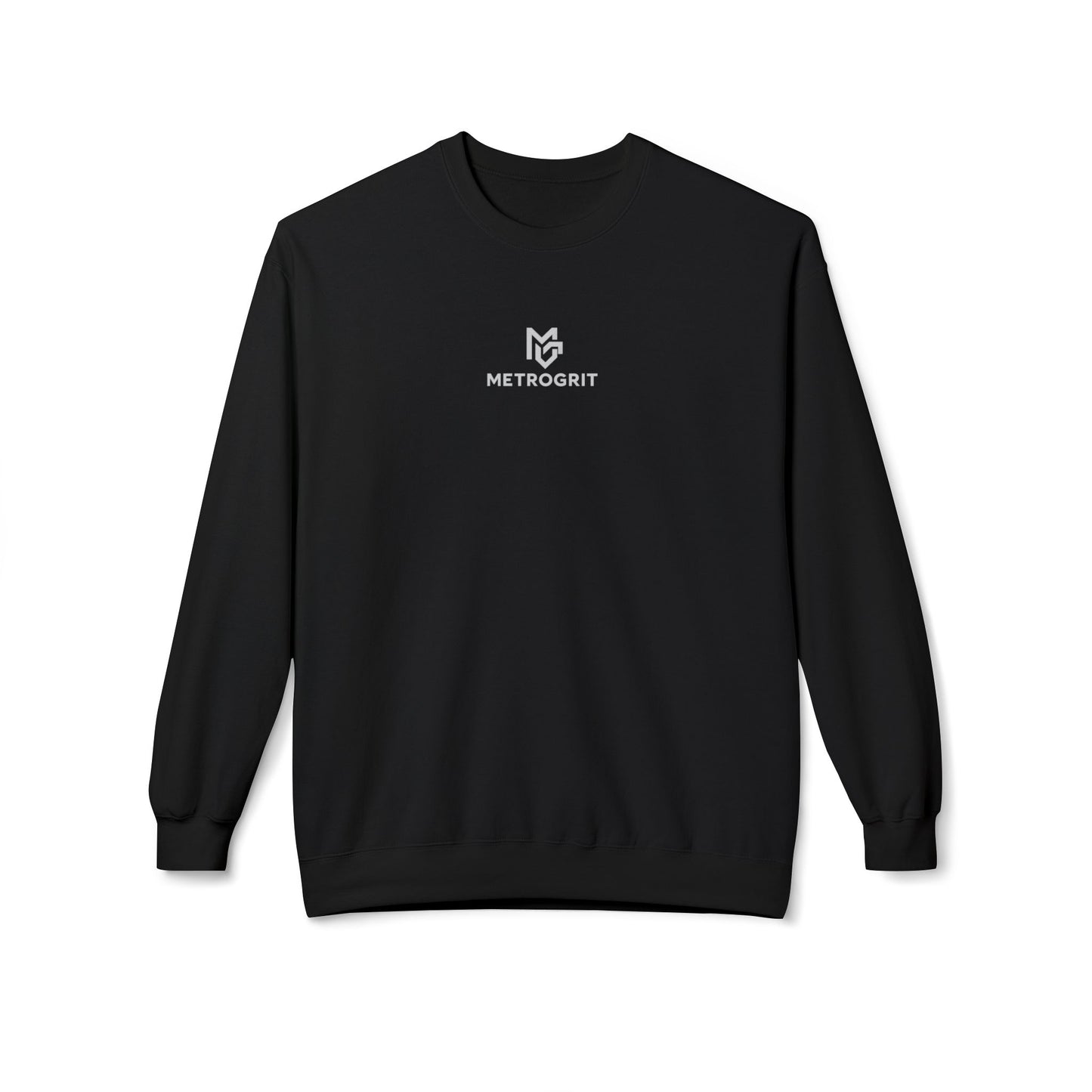 Minimal Logo Crewneck Sweatshirt — White Softstyle Fleece
