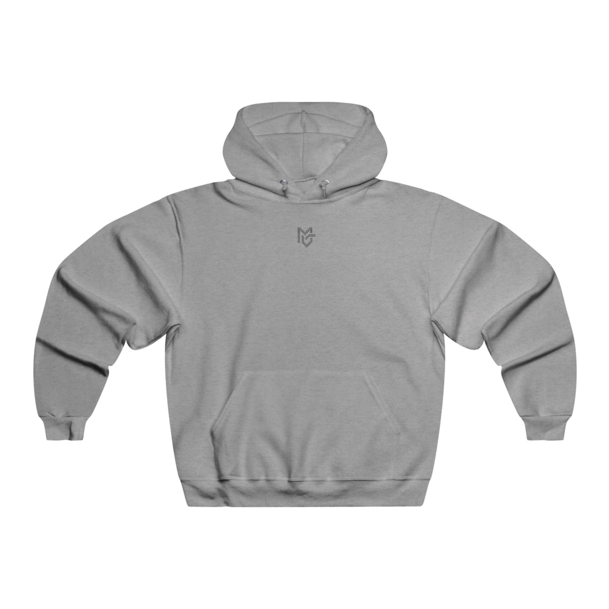 Minimal Grey Hoodie – Subtle Chest Logo Pullover - MetroGrit