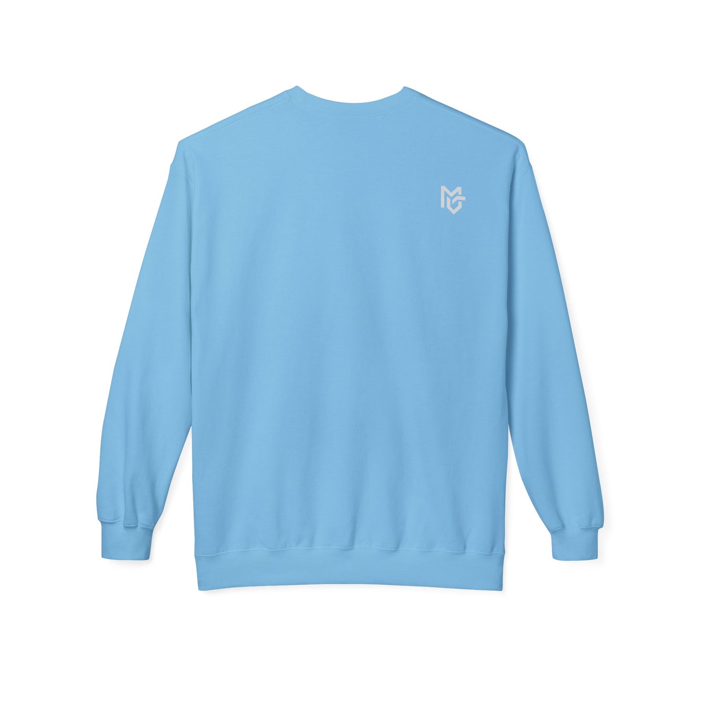 Minimal Logo Crewneck Sweatshirt — White Softstyle Fleece