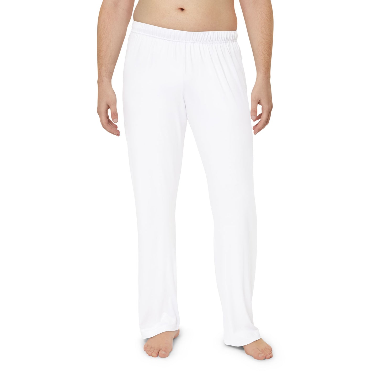 Men's Pajama Pants — Comfortable White All - Over Print Lounge Sleepwear - MetroGrit
