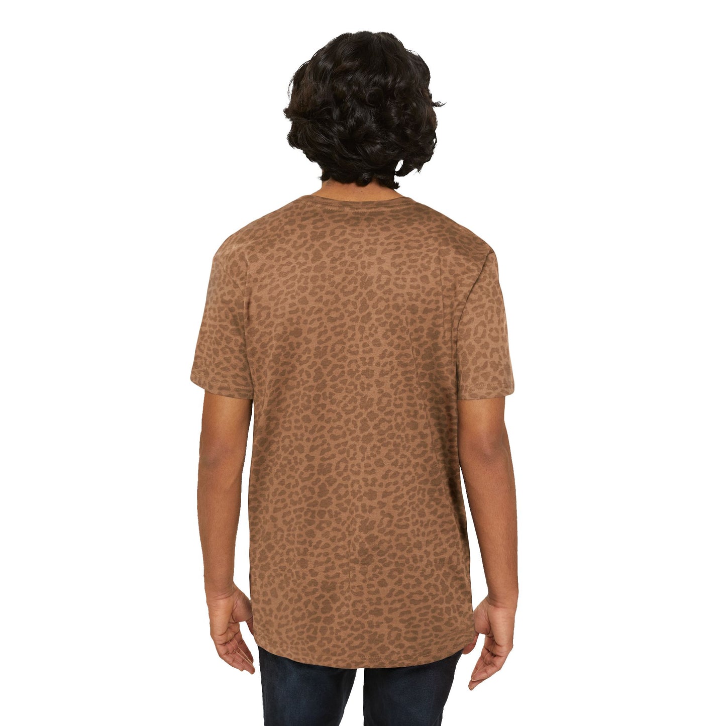 Men's Leopard Print Logo Tee — Subtle Monogram Graphic T-Shirt - MetroGrit