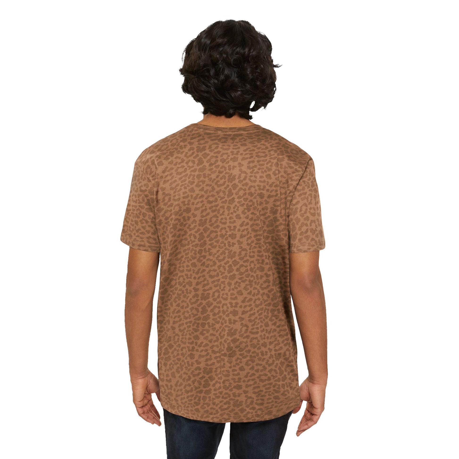 Men's Leopard Print Logo Tee — Subtle Monogram Graphic T-Shirt - MetroGrit