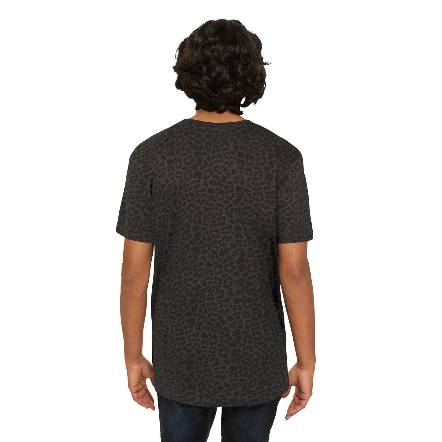 Men's Leopard Print Logo Tee — Subtle Monogram Graphic T-Shirt - MetroGrit