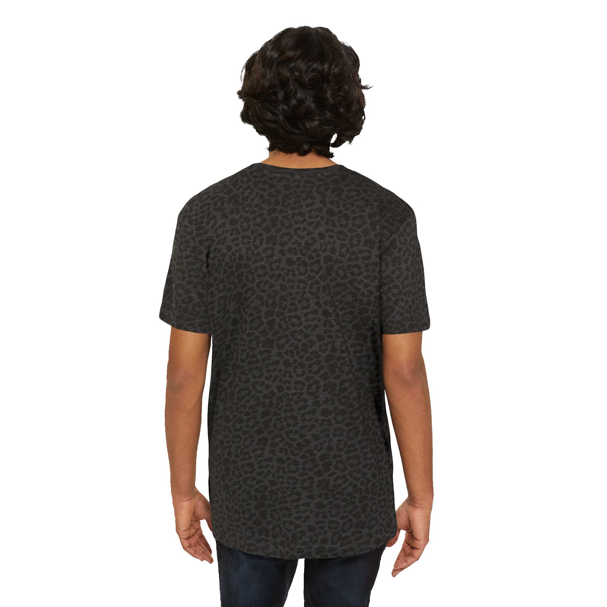 Men's Leopard Print Logo Tee — Subtle Monogram Graphic T-Shirt - MetroGrit