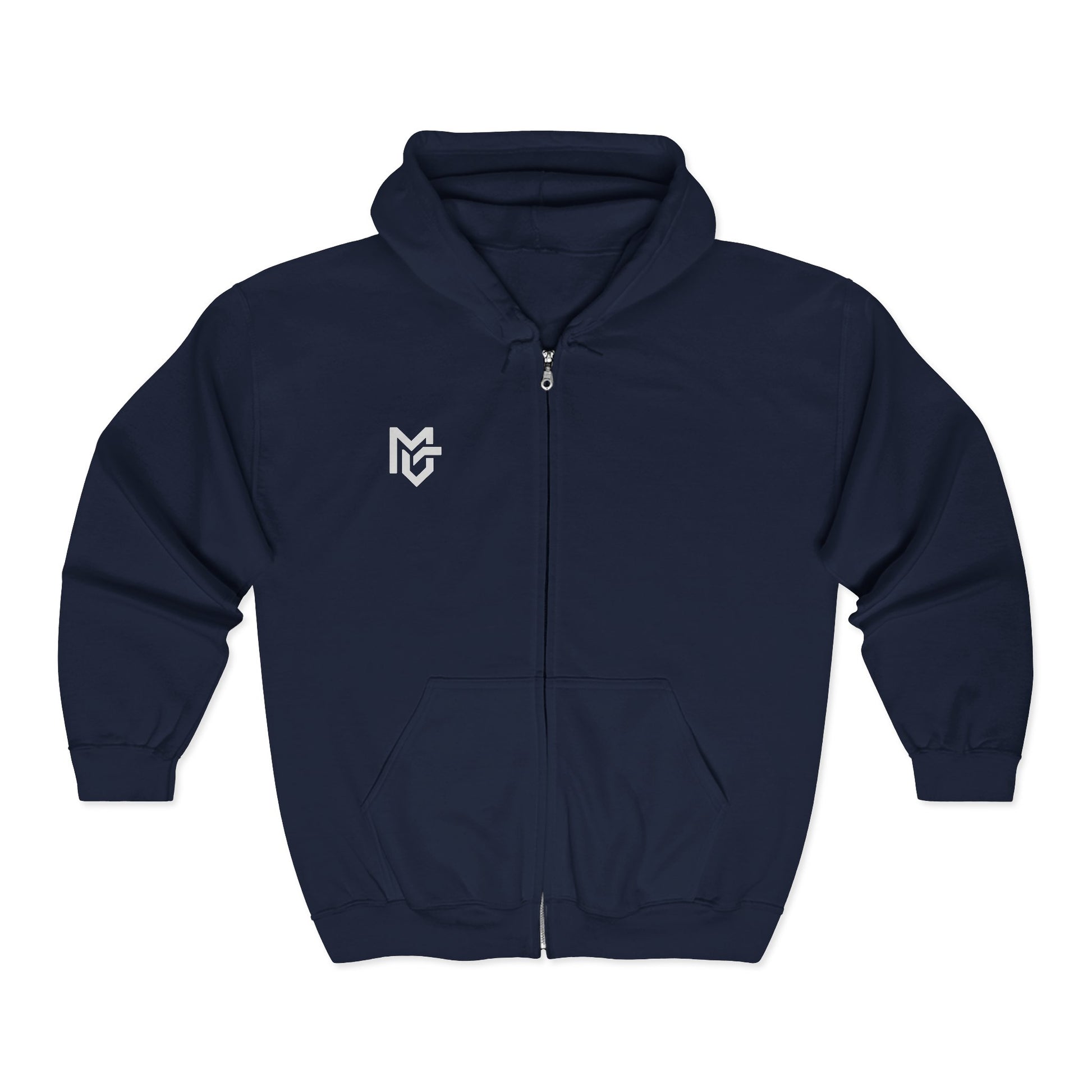MetroGrit Full - Zip Hoodie — Logo Zip - Up Sweatshirt - MetroGrit