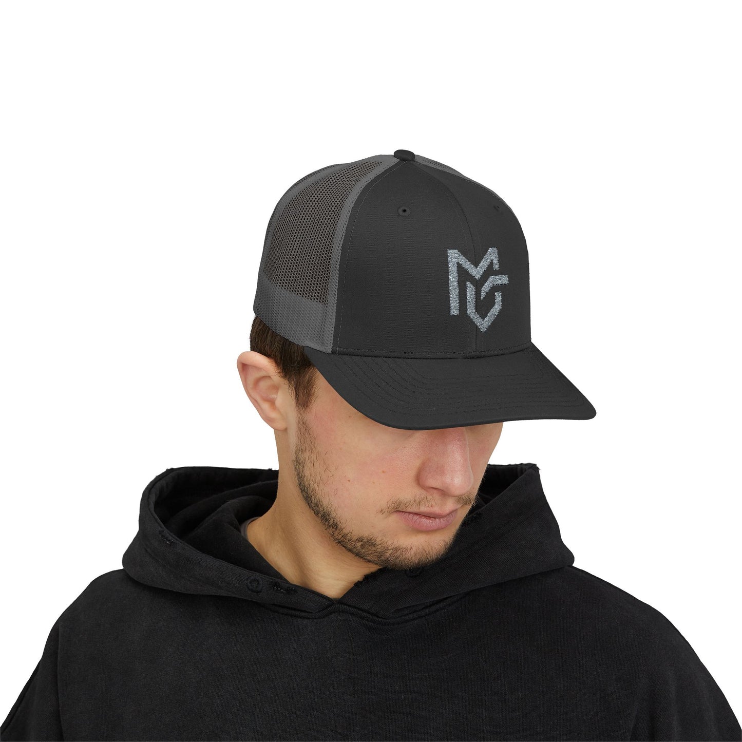 MG Logo Snapback Trucker Cap — Mesh Back Baseball Hat