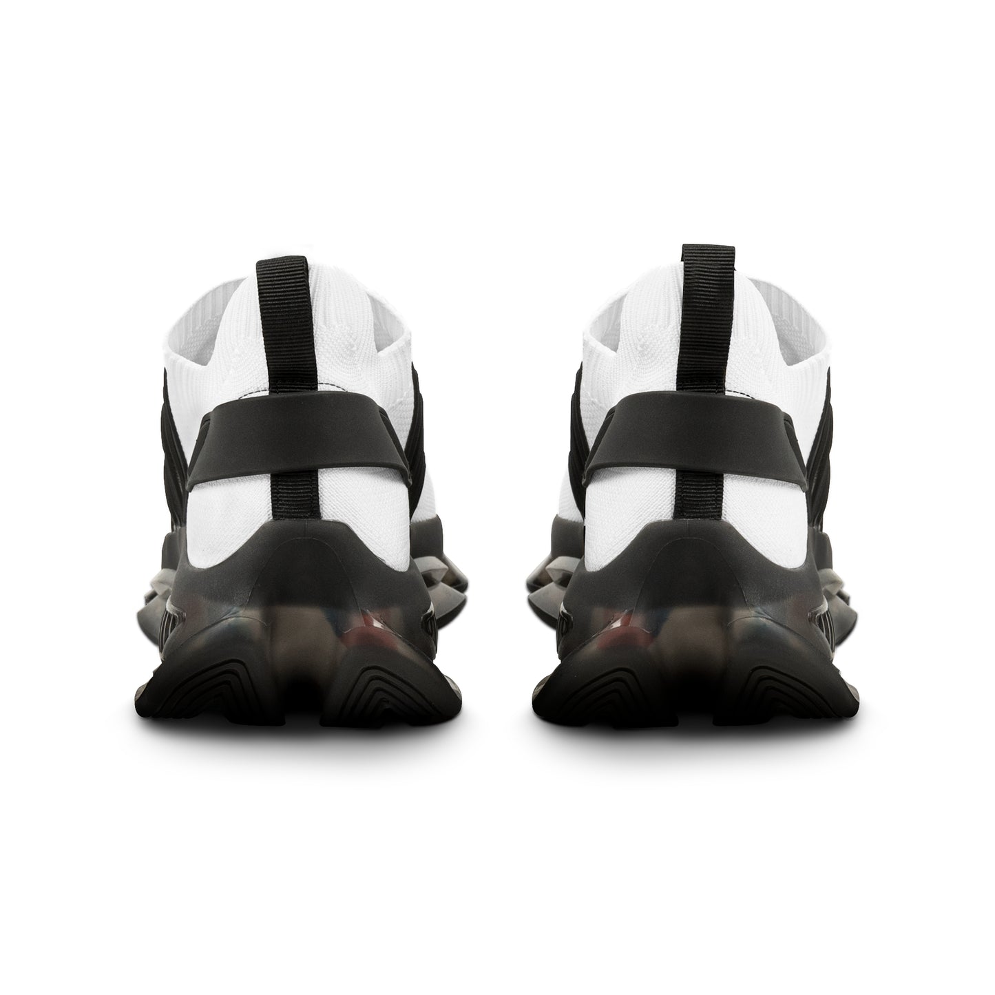 Men's White Mesh Sneakers — Lightweight Athletic Running Shoes with Cushioned Speckled Sole - MetroGrit